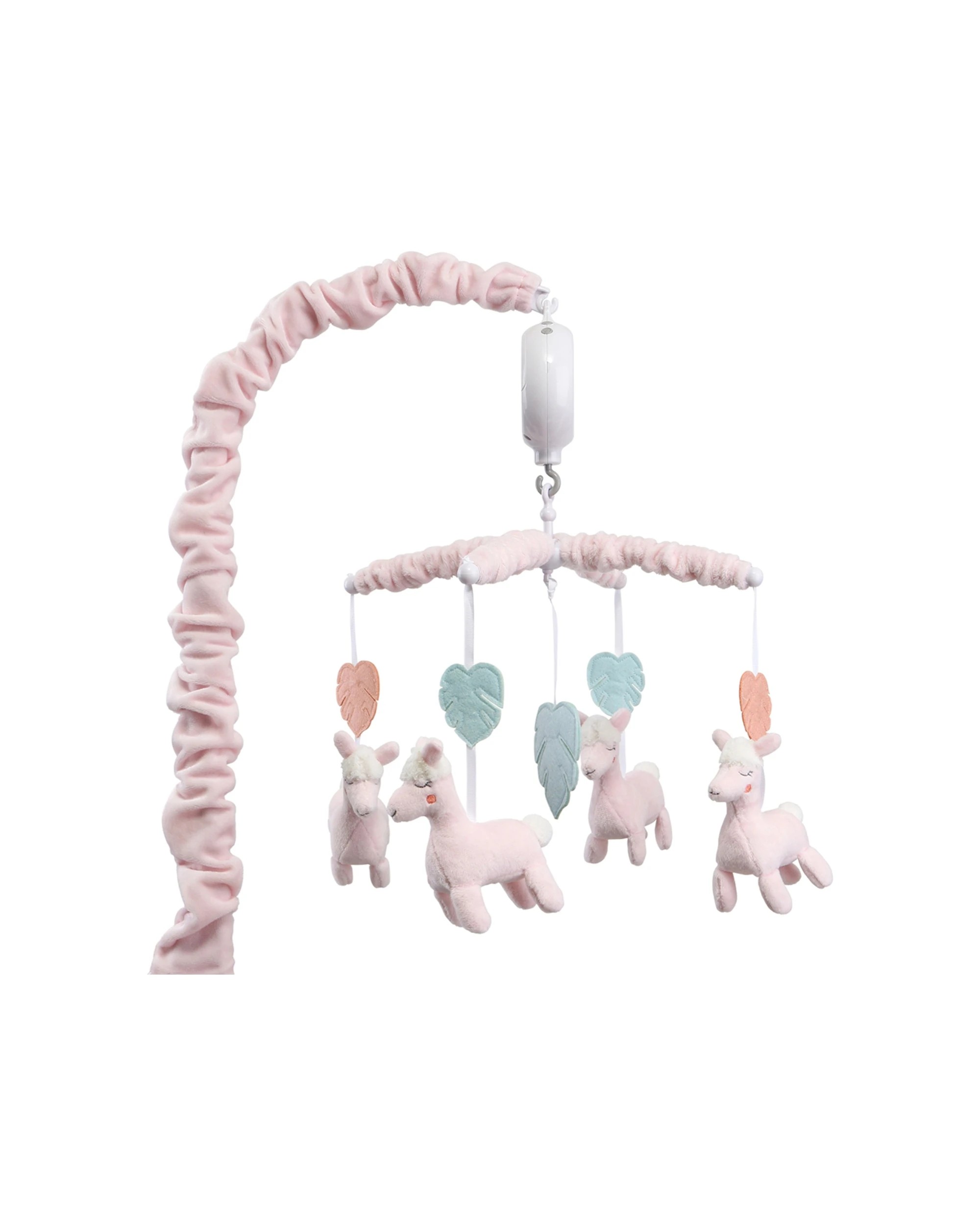 1 Little Haven Hanging Nursery Musical Mobile Llama Cot 12 Lullabies 0-5m - Multi, 1 of 2