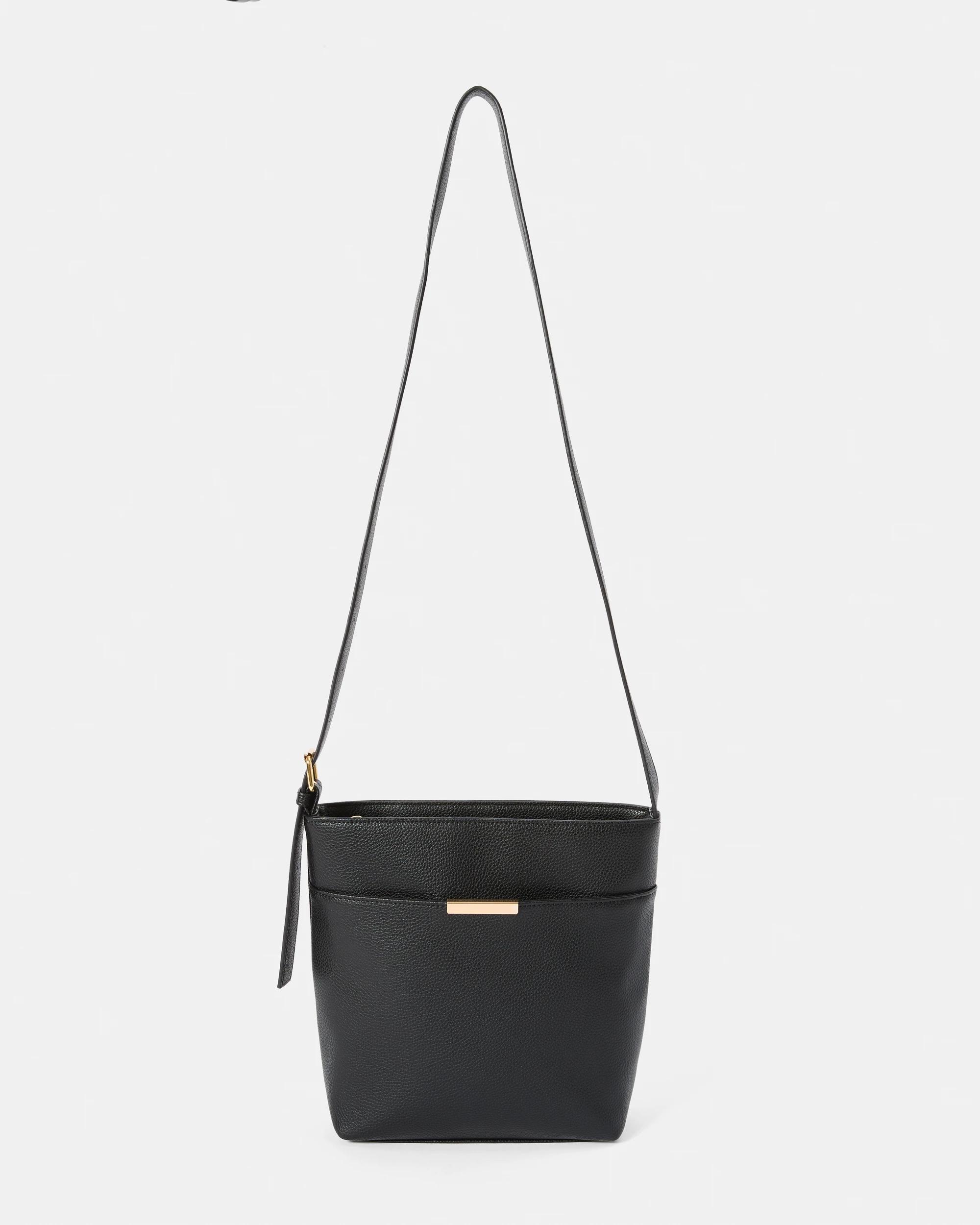 1 Messenger Crossbody Bag Black, 1 of 6