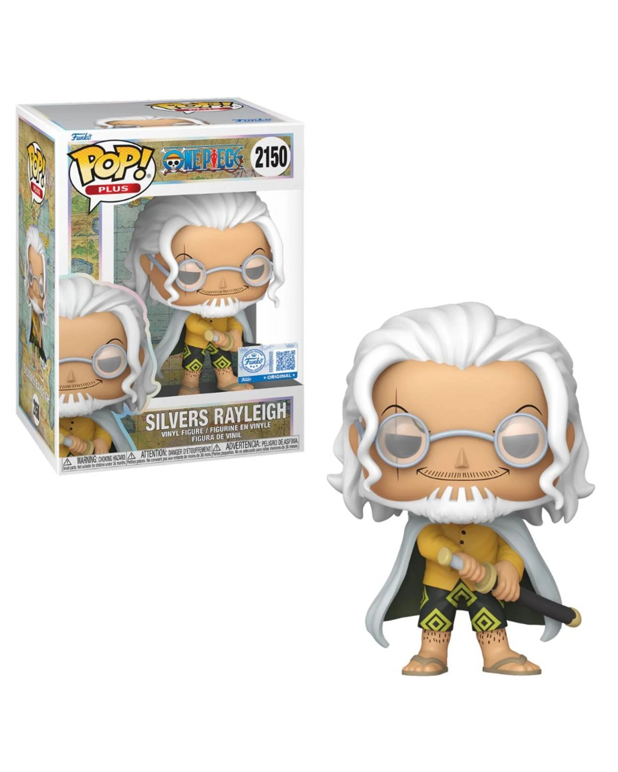 1 One Piece Silvers Rayleigh US Exclusive Plus Funko POP! Vinyl, 1 of 4
