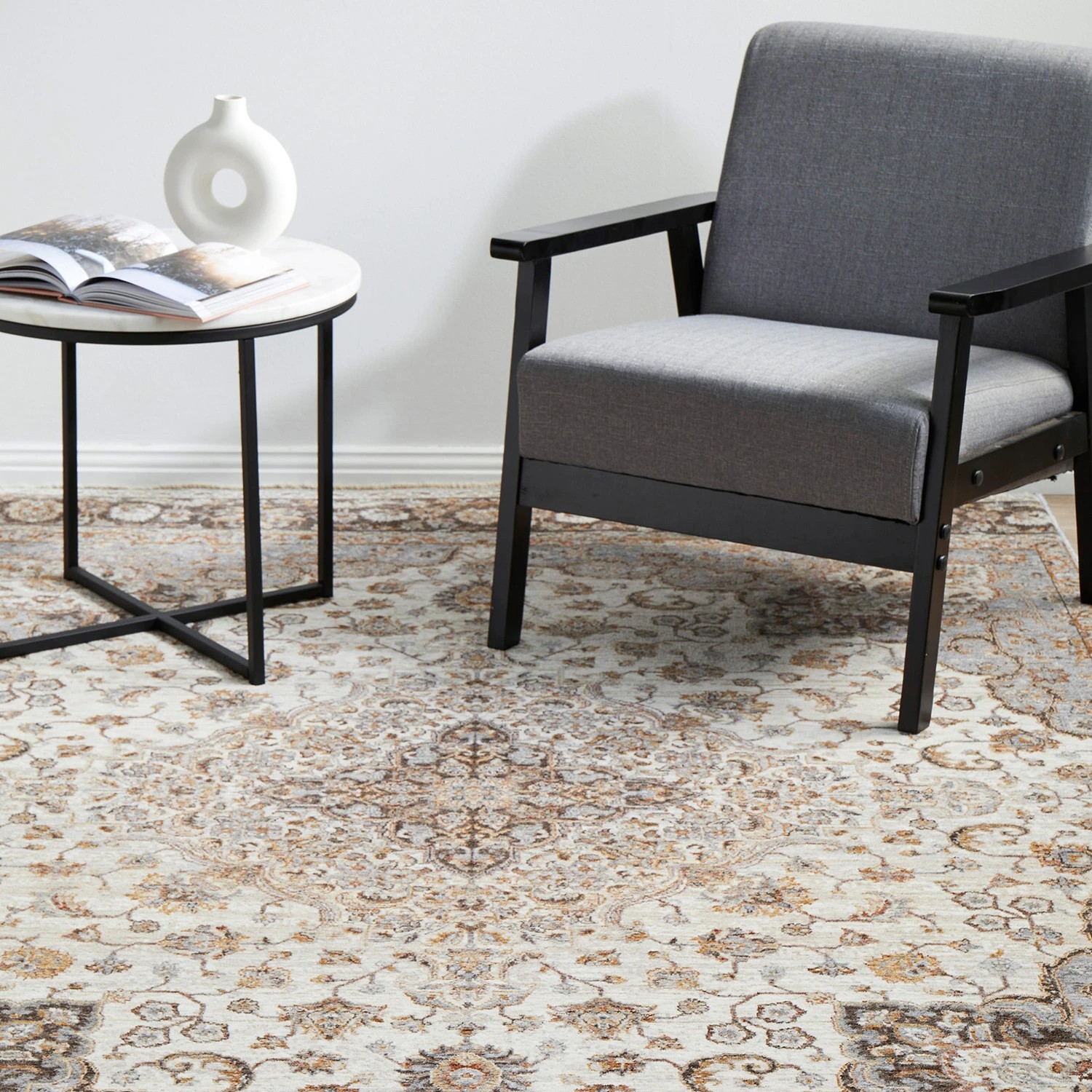 3 Common Ground Rugs Jaipur 77 380x300cm - Extra Large Power Loomed Floor Rug - Silver, 3 of 9