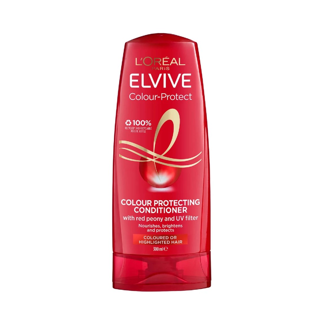 1 L'Oreal Paris Elvive Colour-Protect Conditioner 300ml - Red Peony and UV Filter, 1 of 4
