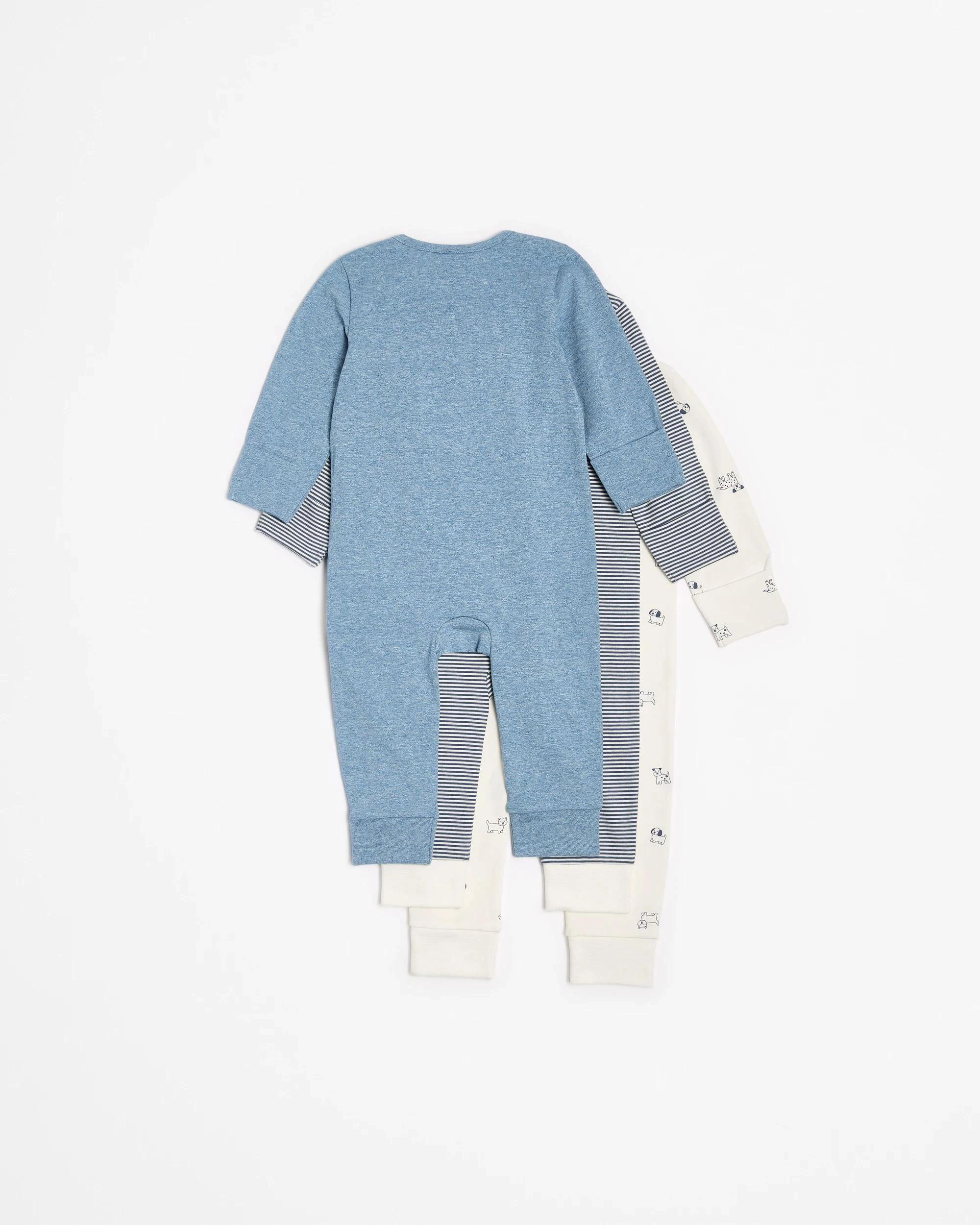 5 Target Baby Baby Organic Cotton Zip Footless Coveralls 3 Pack PUPPY, 5 of 6