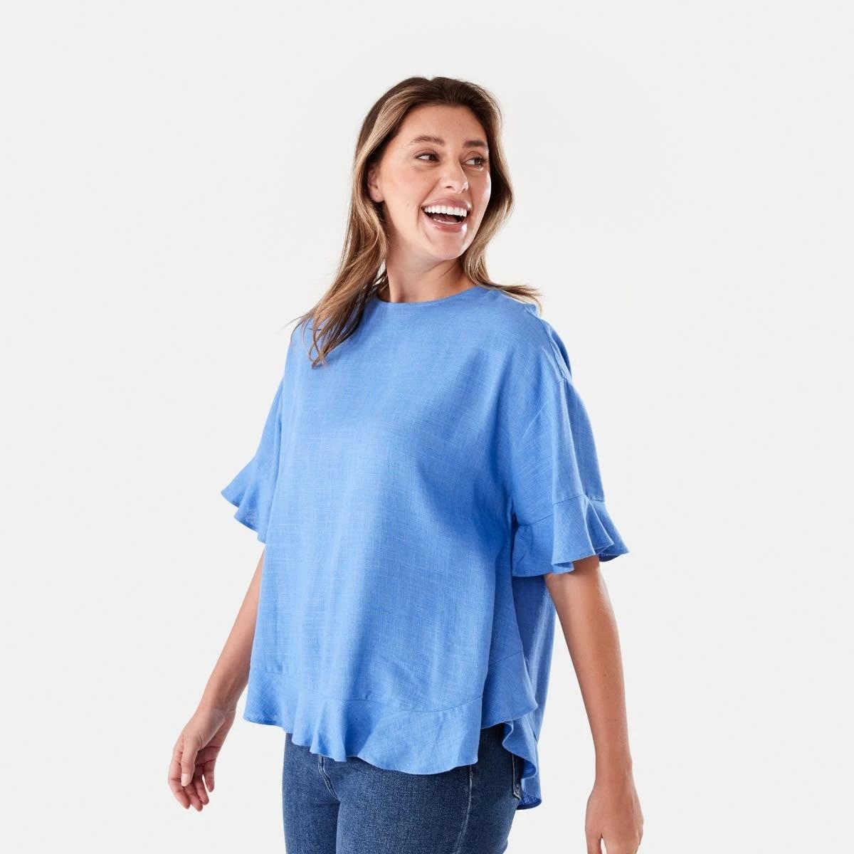 2 Short Sleeve Button Back Relaxed T-shirt BLUE MARINE, 2 of 7