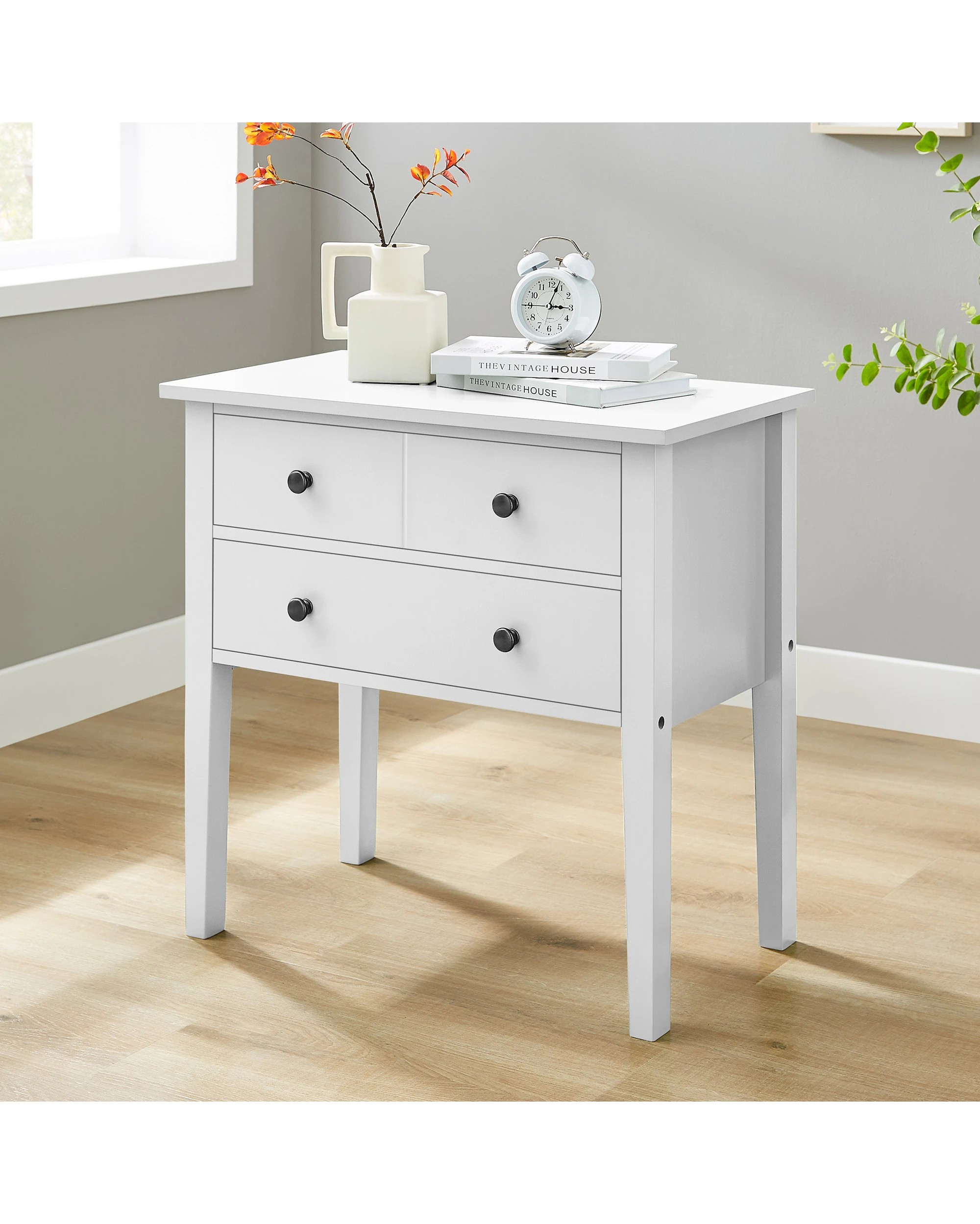8 Sarantino Sven Bedside Table Night Stand - White, 8 of 9