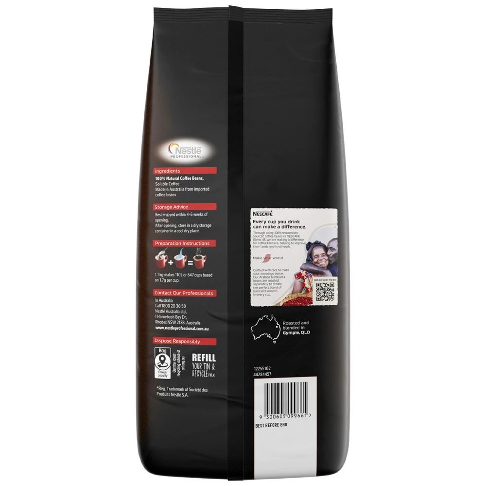 3 Nescafe Blend 43 Instant Coffee Smart Refill Pack 1.1kg, 3 of 6