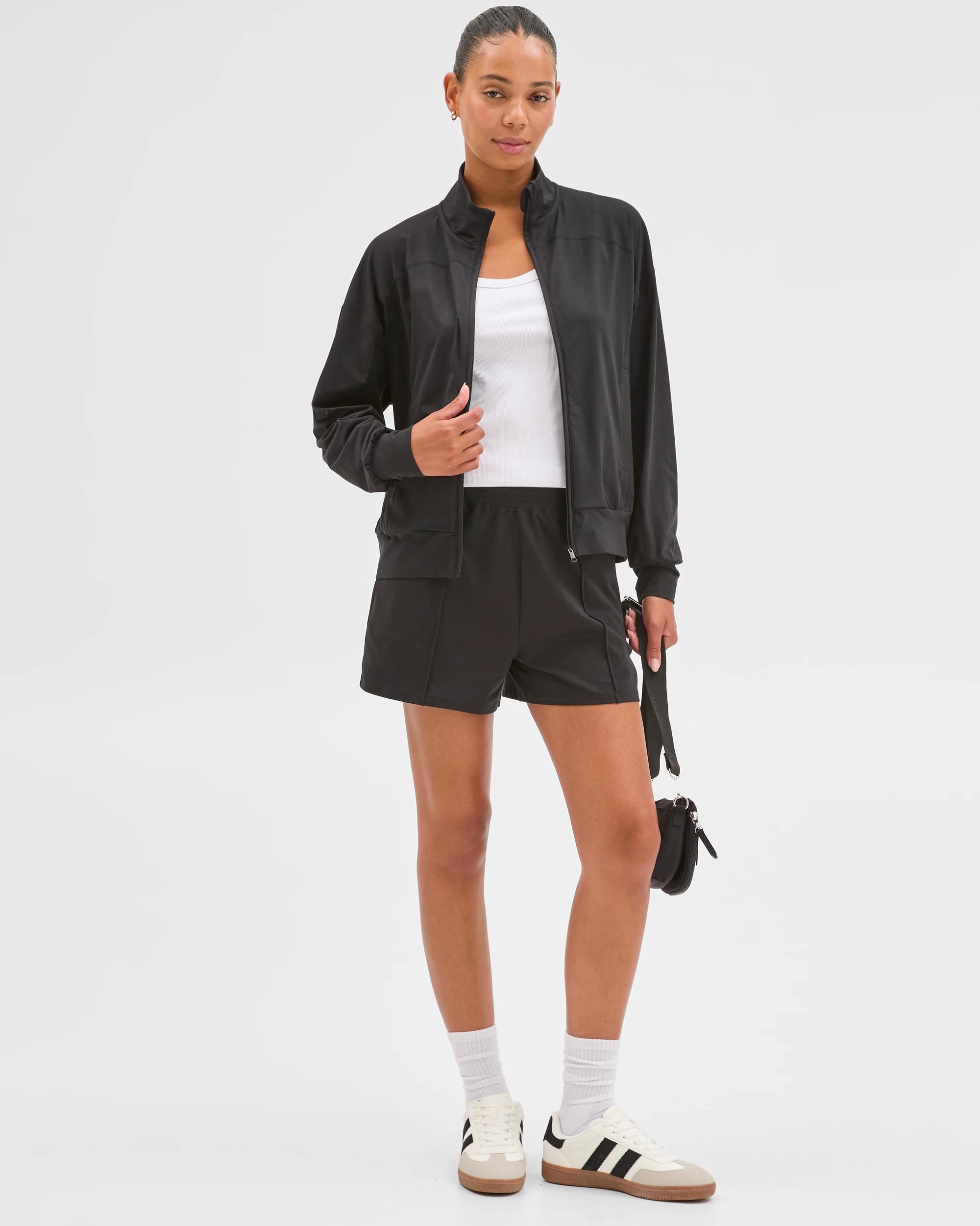 1 Target Active Active Studio Luxe Zip Through Jacket BLACK, 1 of 7