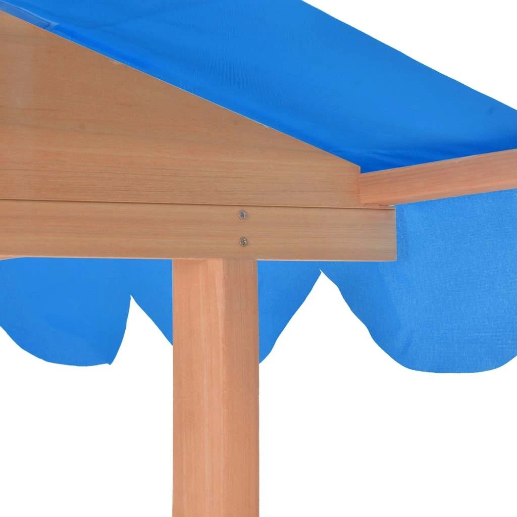 7 Vidaxl Playhouse With Sandbox Wooden Playhouse With Sandbox - Blue, 7 of 9