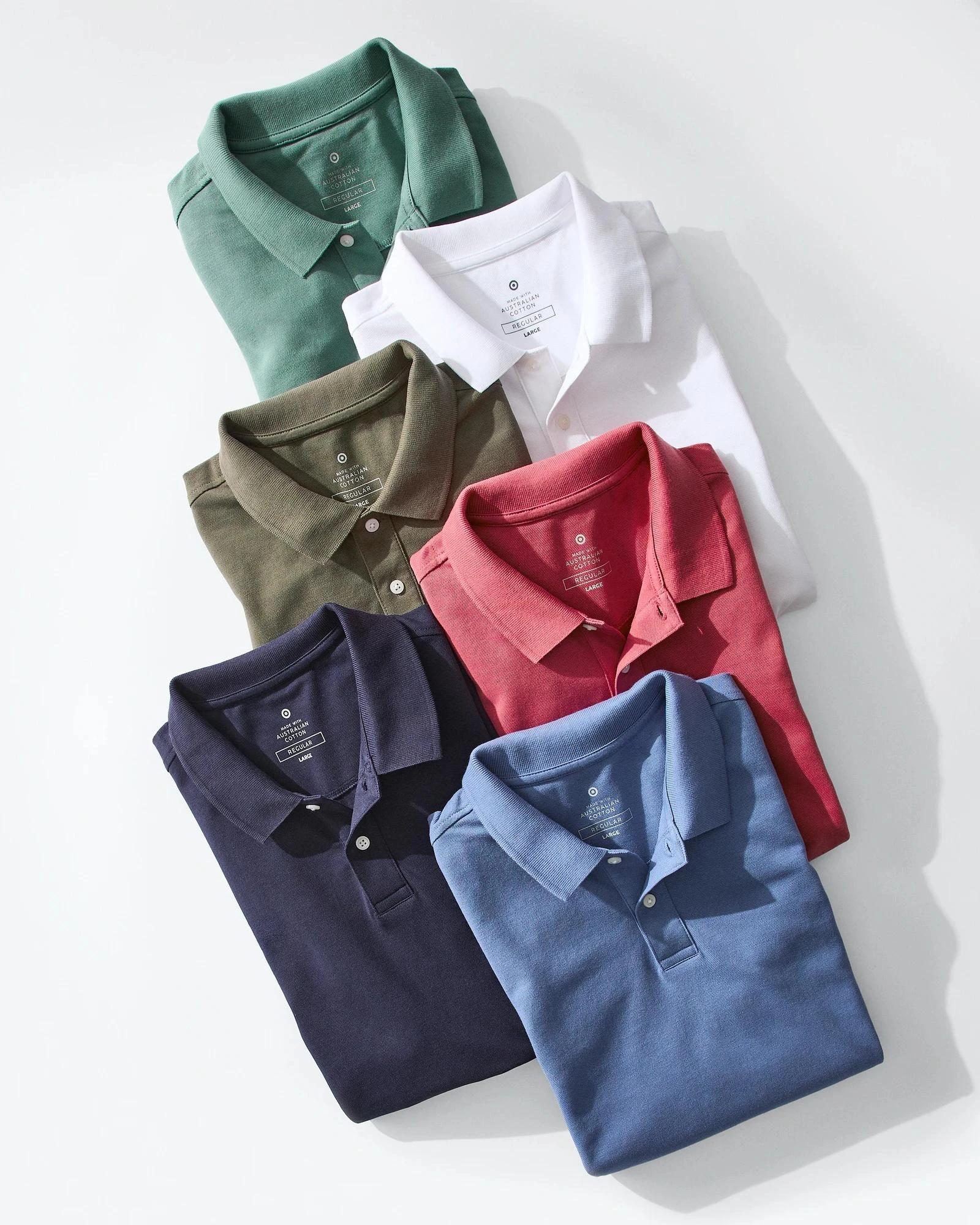 6 Target Australian Cotton Pique Polo Shirt WHITE, 6 of 6