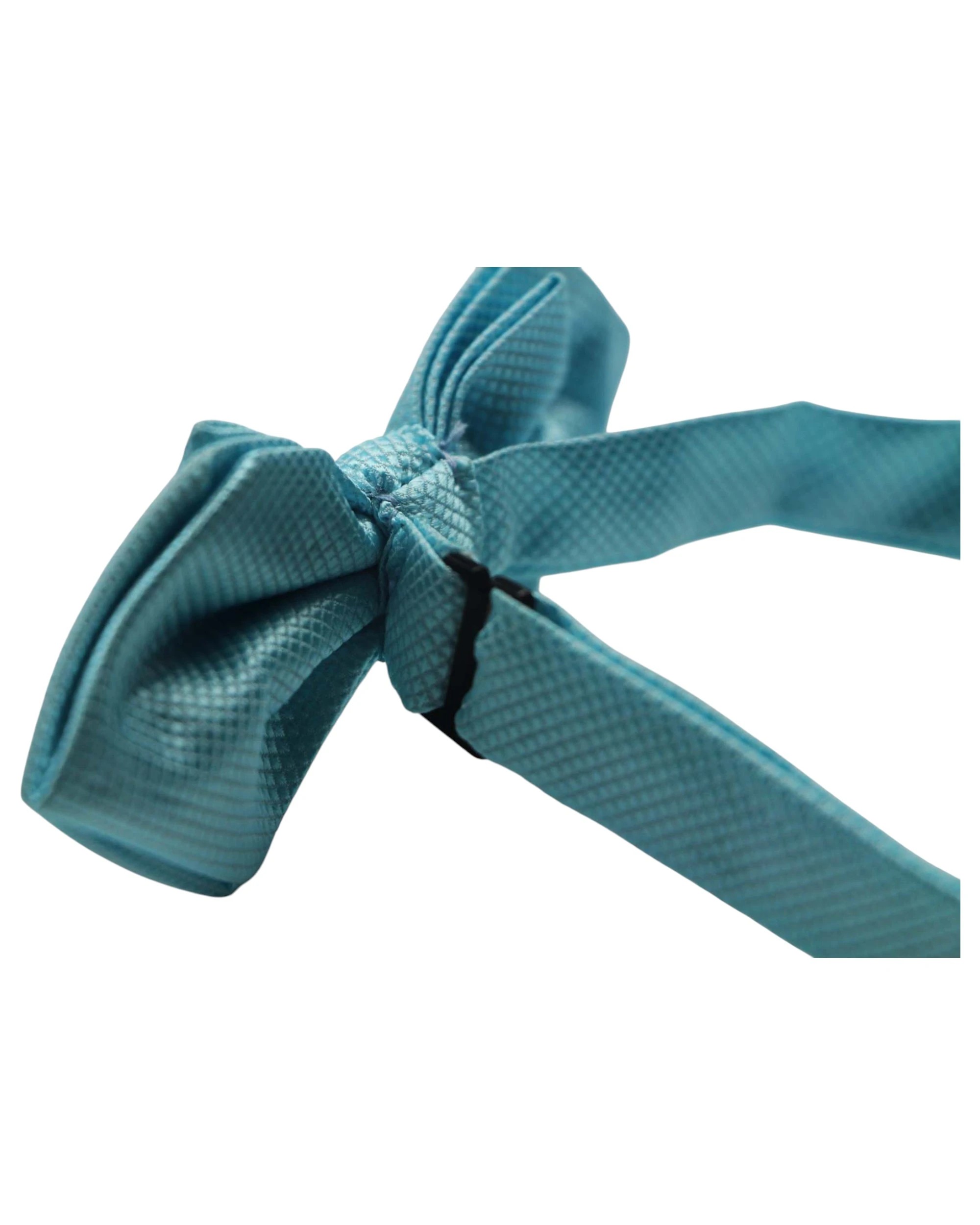 2 Zasel Mens Sky Blue Diamond Shaped Checkered Bow Tie, 2 of 3