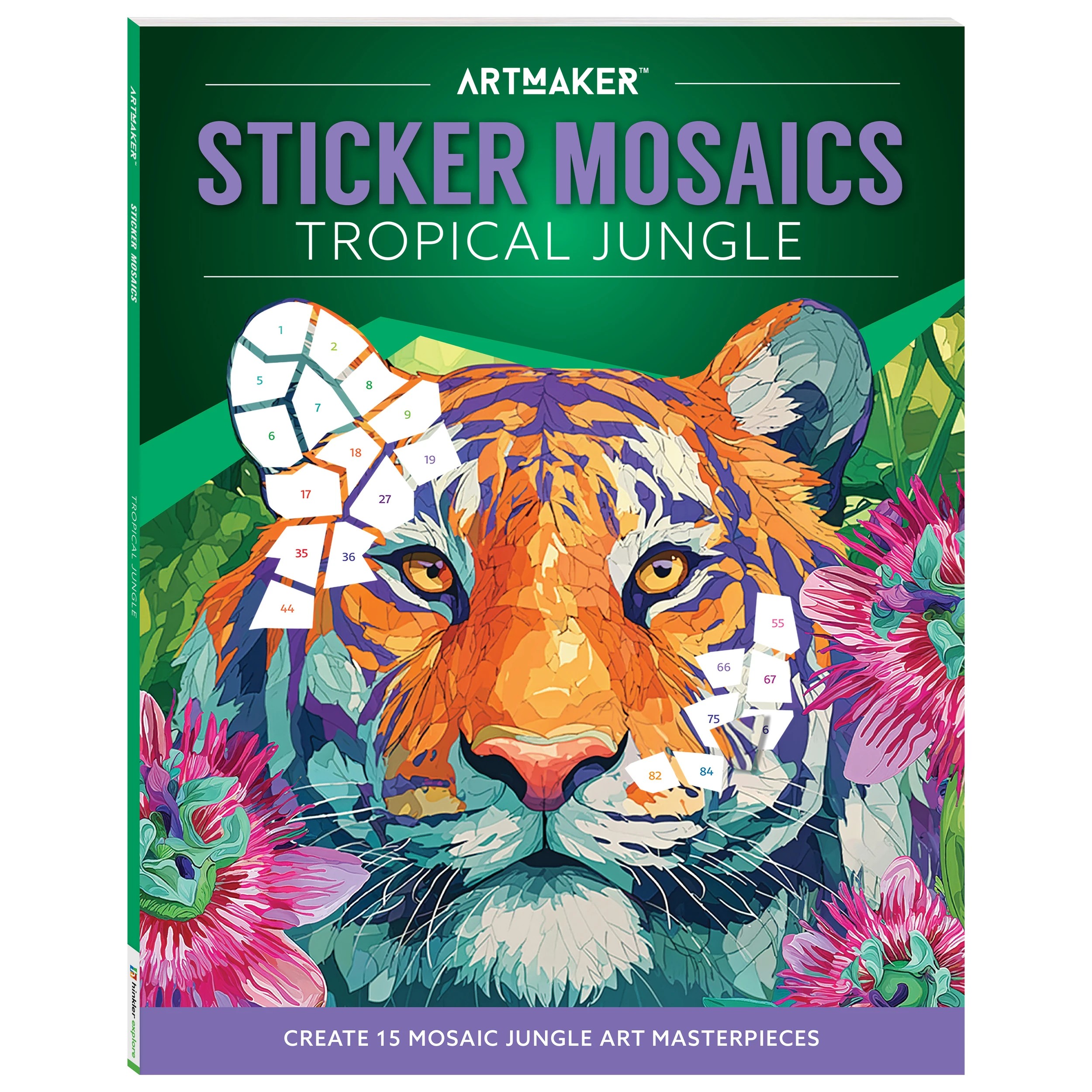 1 Art Maker Sticker Mosaics Tropical Jungle - Book, 1 of 5