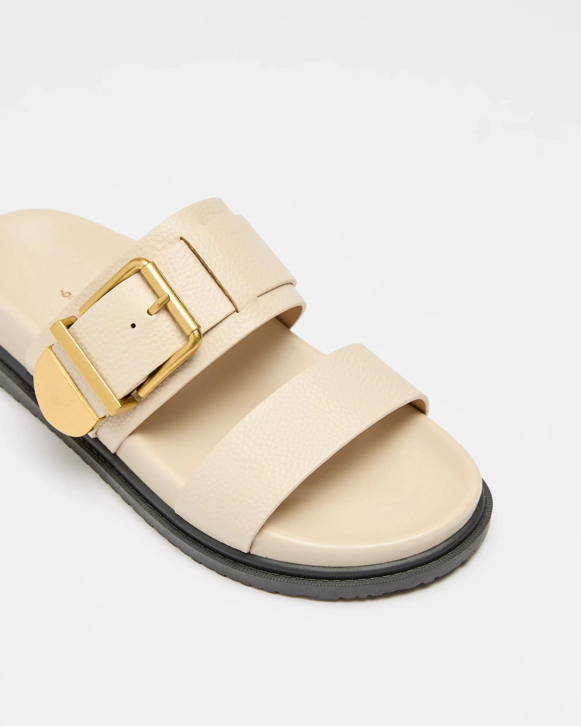 2 Target Woman Womens Buckle Flat Sandal - Henna IVORY PEBBLE, 2 of 3