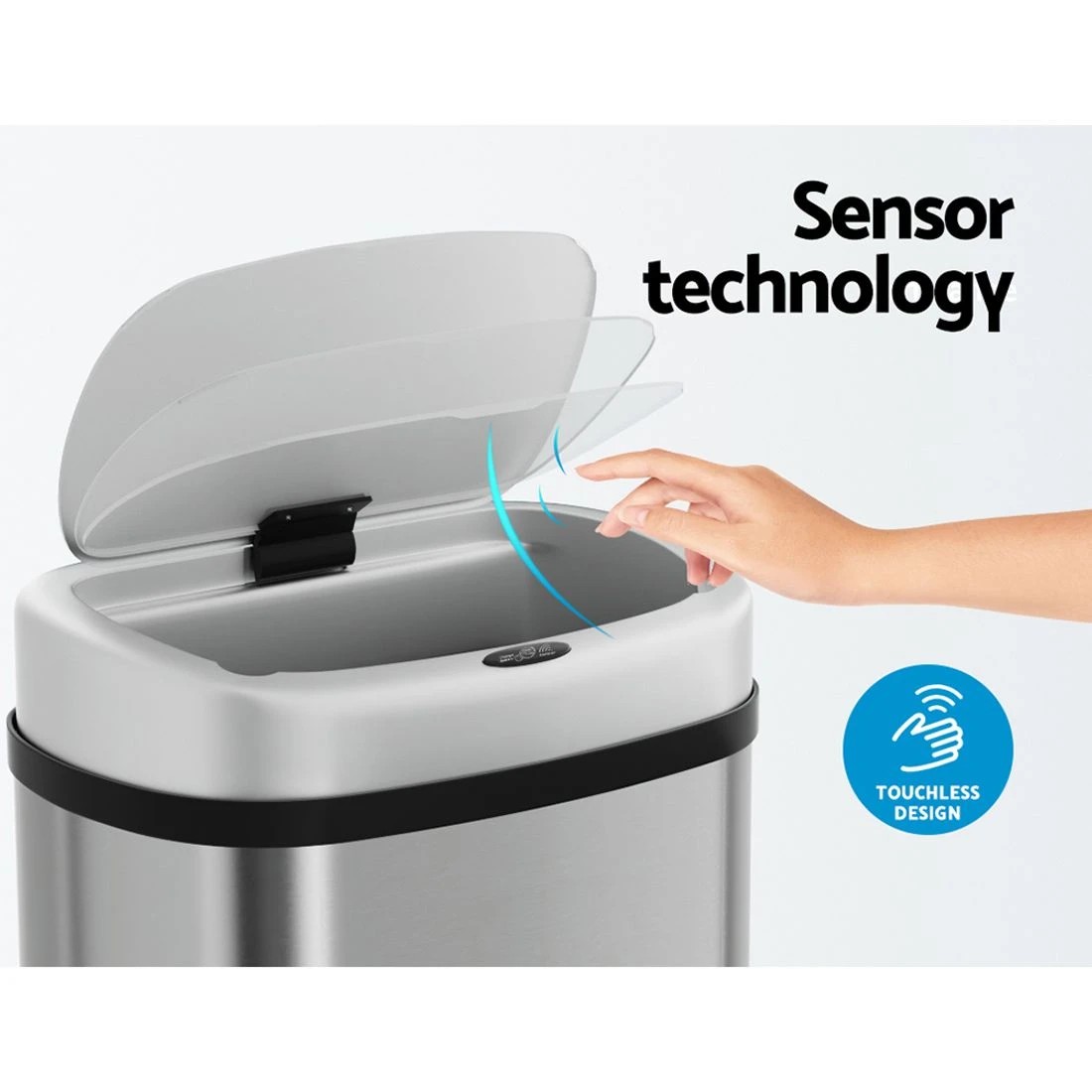 5 Devanti 60L Sensor Bin Motion Rubbish Automatic - Silver, 5 of 7