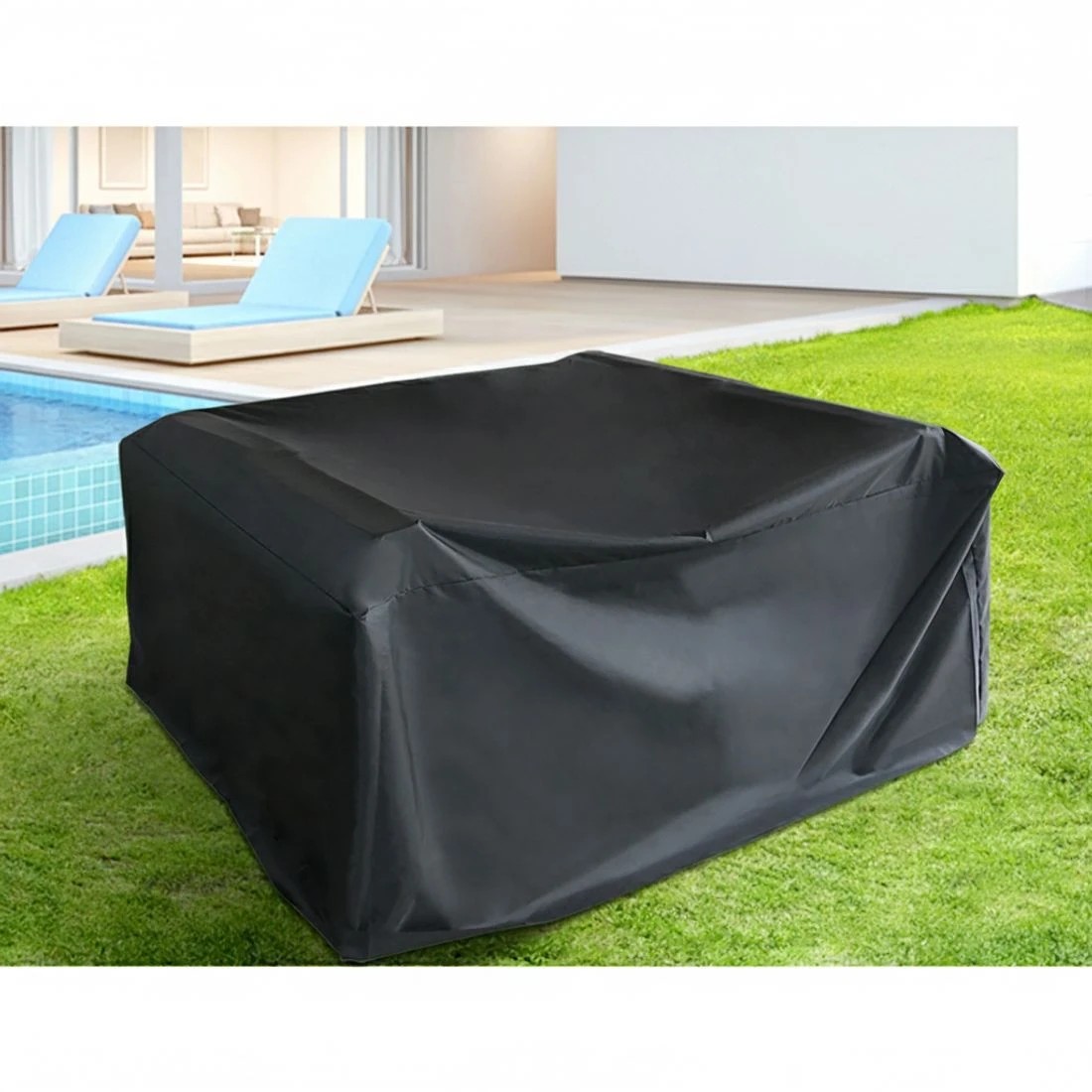 5 Gardeon 7-Piece Outdoor Sofa Set Wicker Couch Lounge Setting Seat Cover - Black, 5 of 7