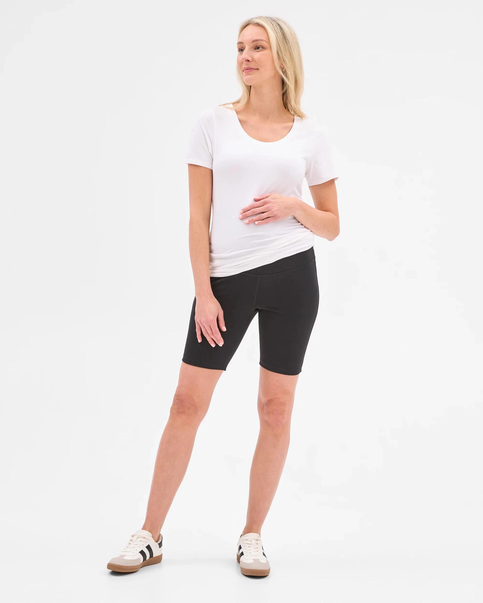 2 Target Maternity Studio Soft Bike Shorts BLACK, 2 of 7