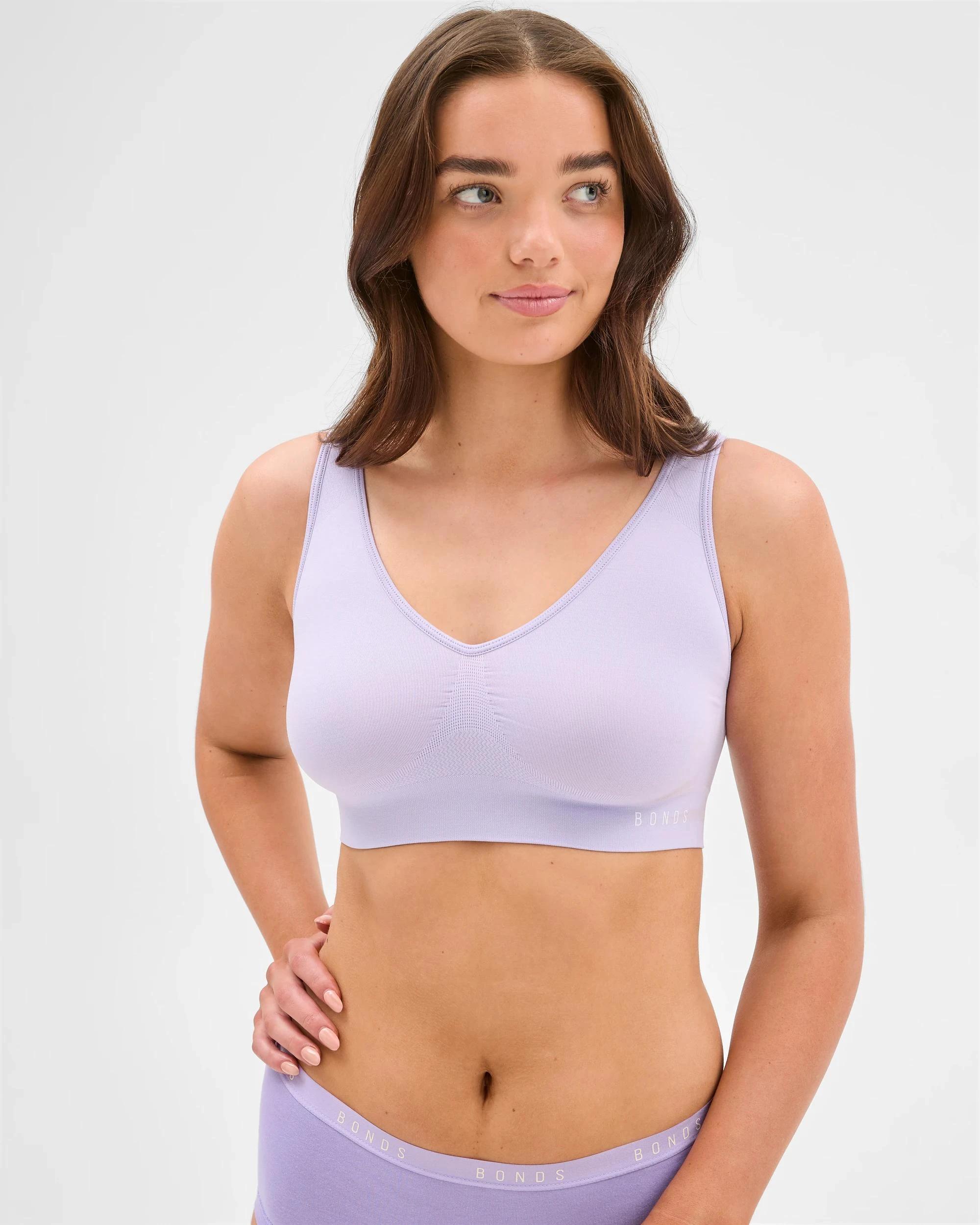1 Bonds Seamless Comfy Crop Top LILAC ICE, 1 of 9