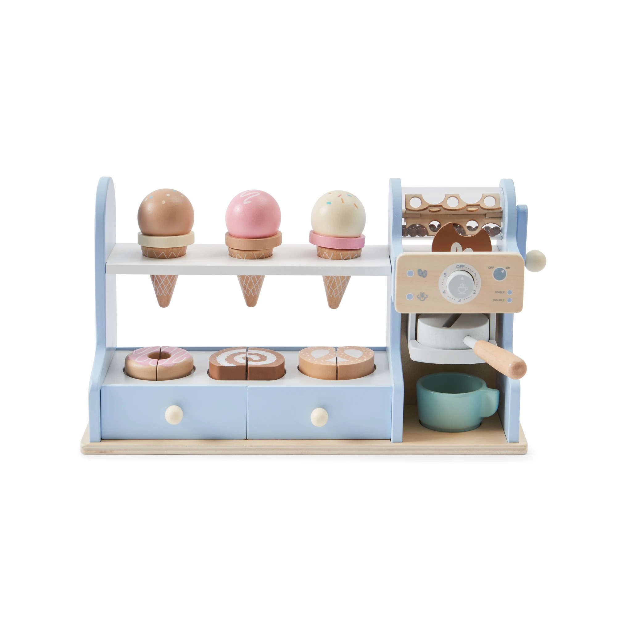 4 47 Piece Wooden Ice Cream and Coffee Shop Playset, 4 of 10