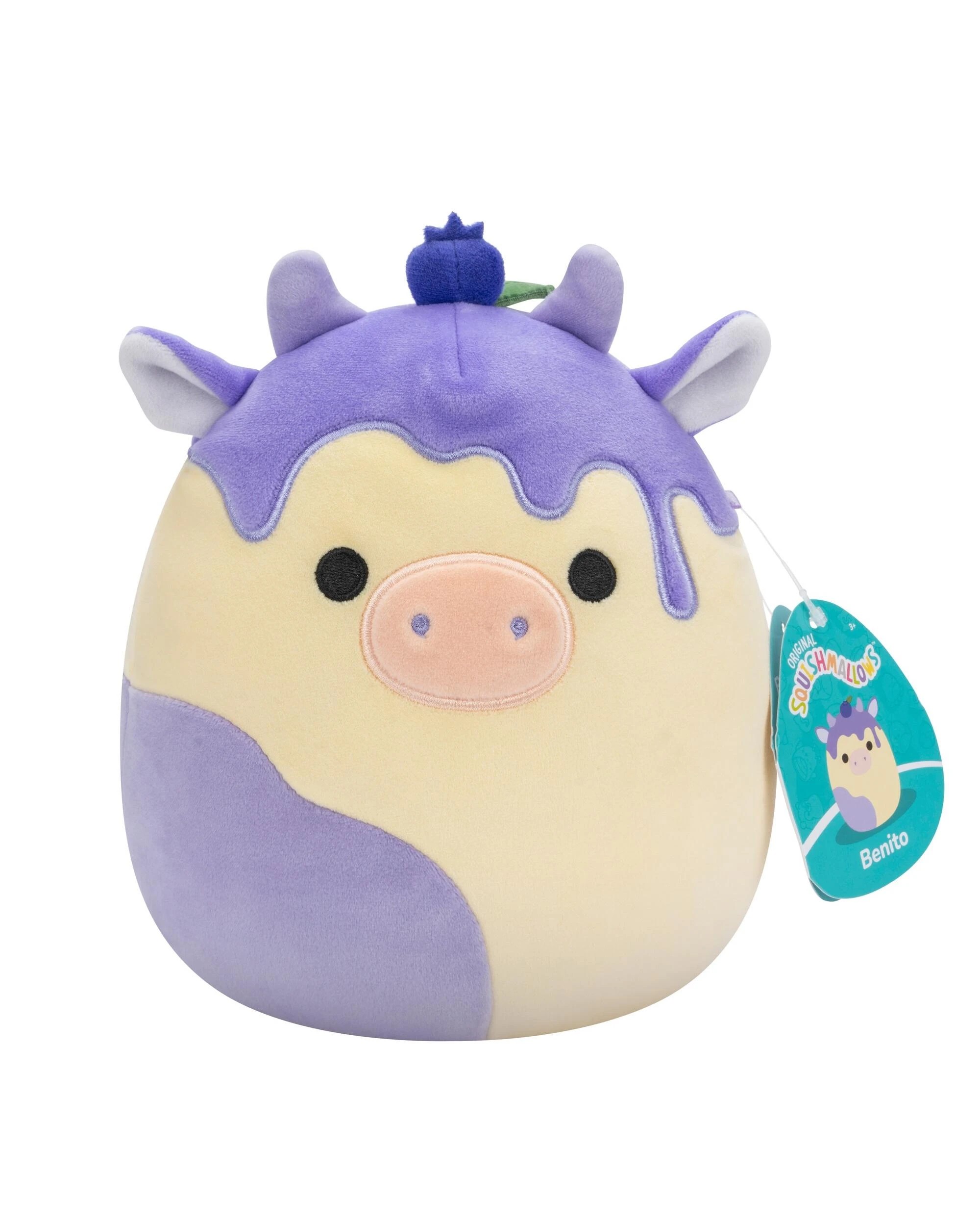 1 Squishmallows Benito the Blueberry Cow 7.5 inch Plush - Multi, 1 of 6