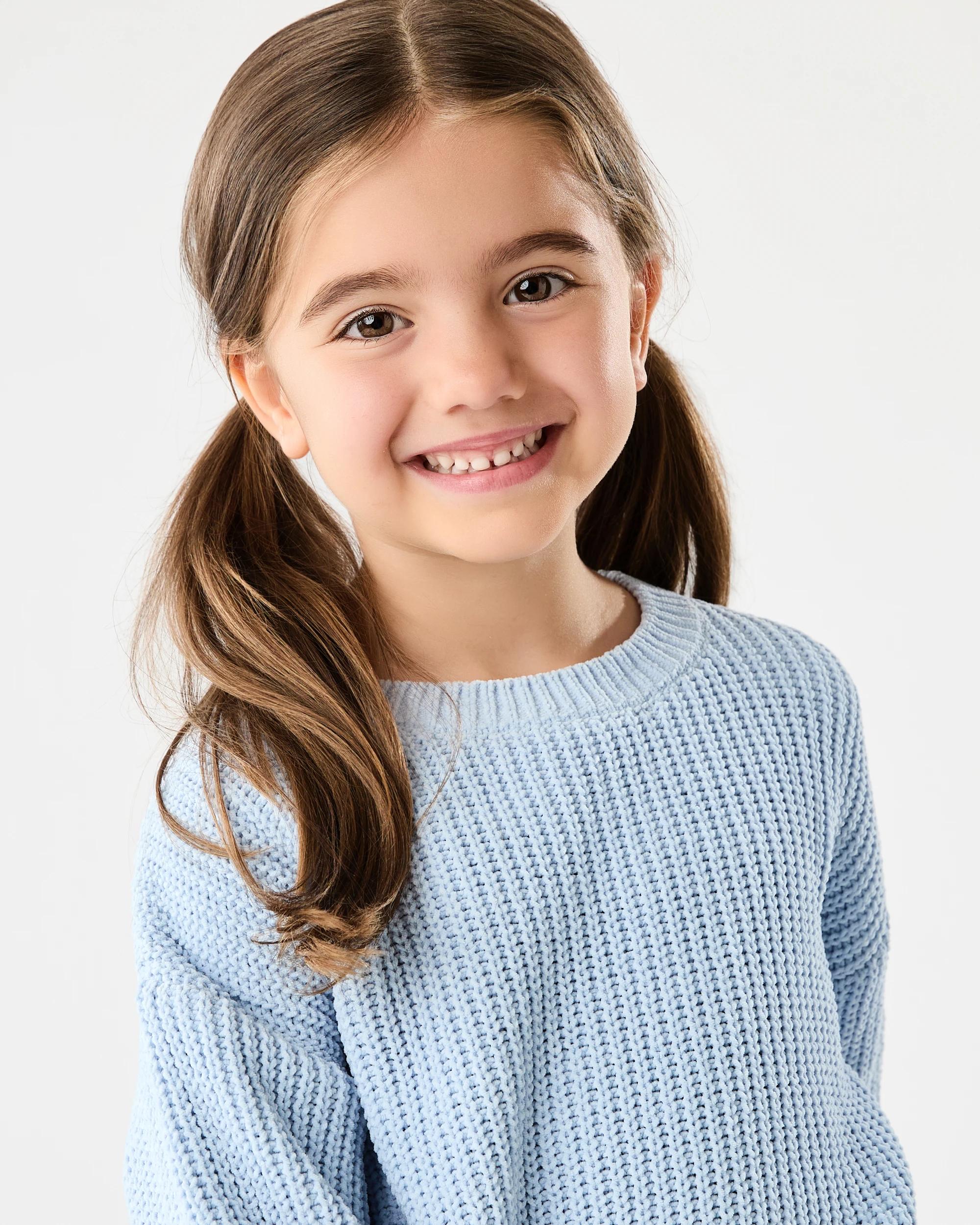 4 Chenille Knit Top Blu Kntky, 4 of 8