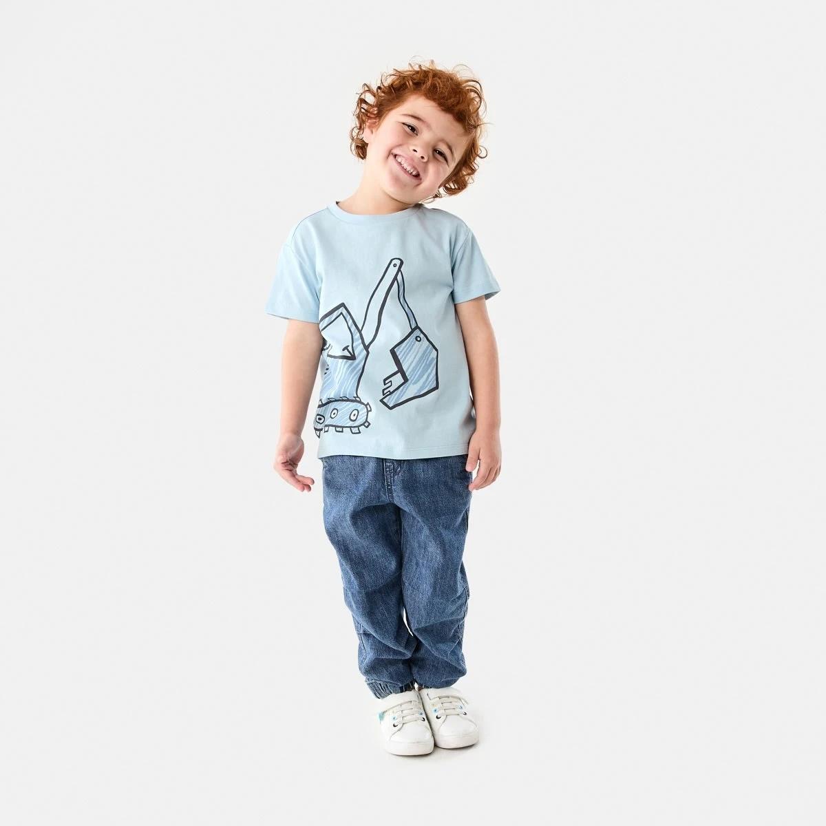 5 Chest Print T-shirt SCRIBBLE DIGGER LIGHT SKY BLUE, 5 of 6