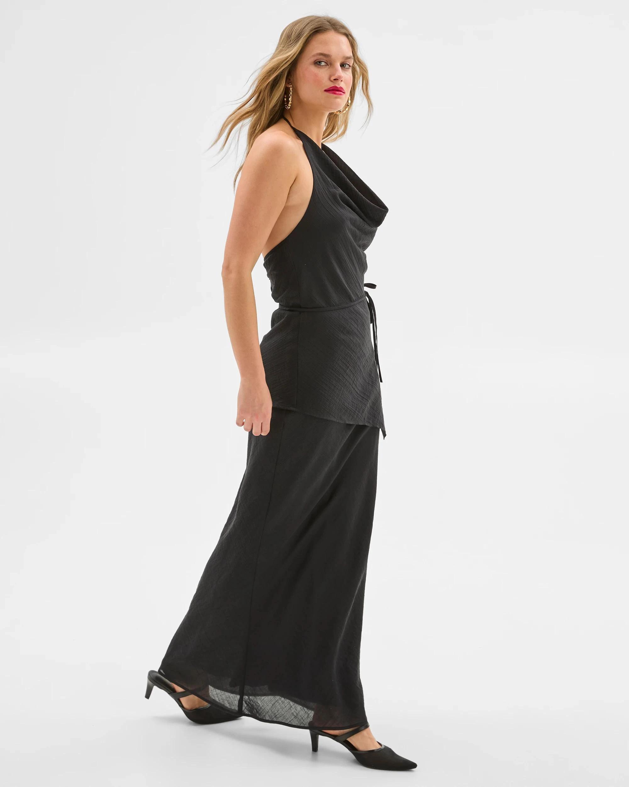 4 Fit and Flare Midi Skirt - Lily Loves BLACK, 4 of 6