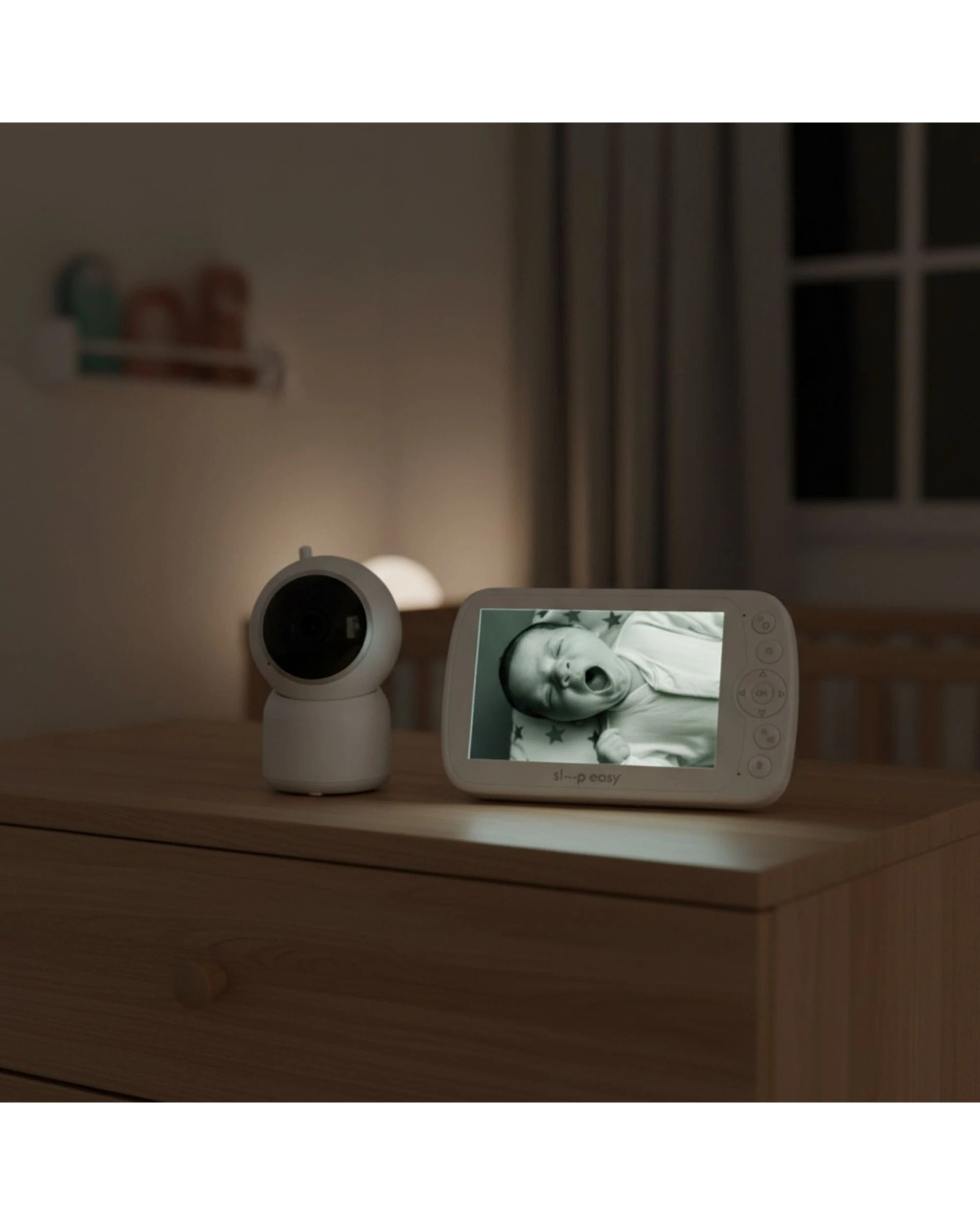 6 Babystudio Sonno Crystal Digital Baby Monitor 5 Inch Pan Tilt Camera 12.7cm - White, 6 of 7