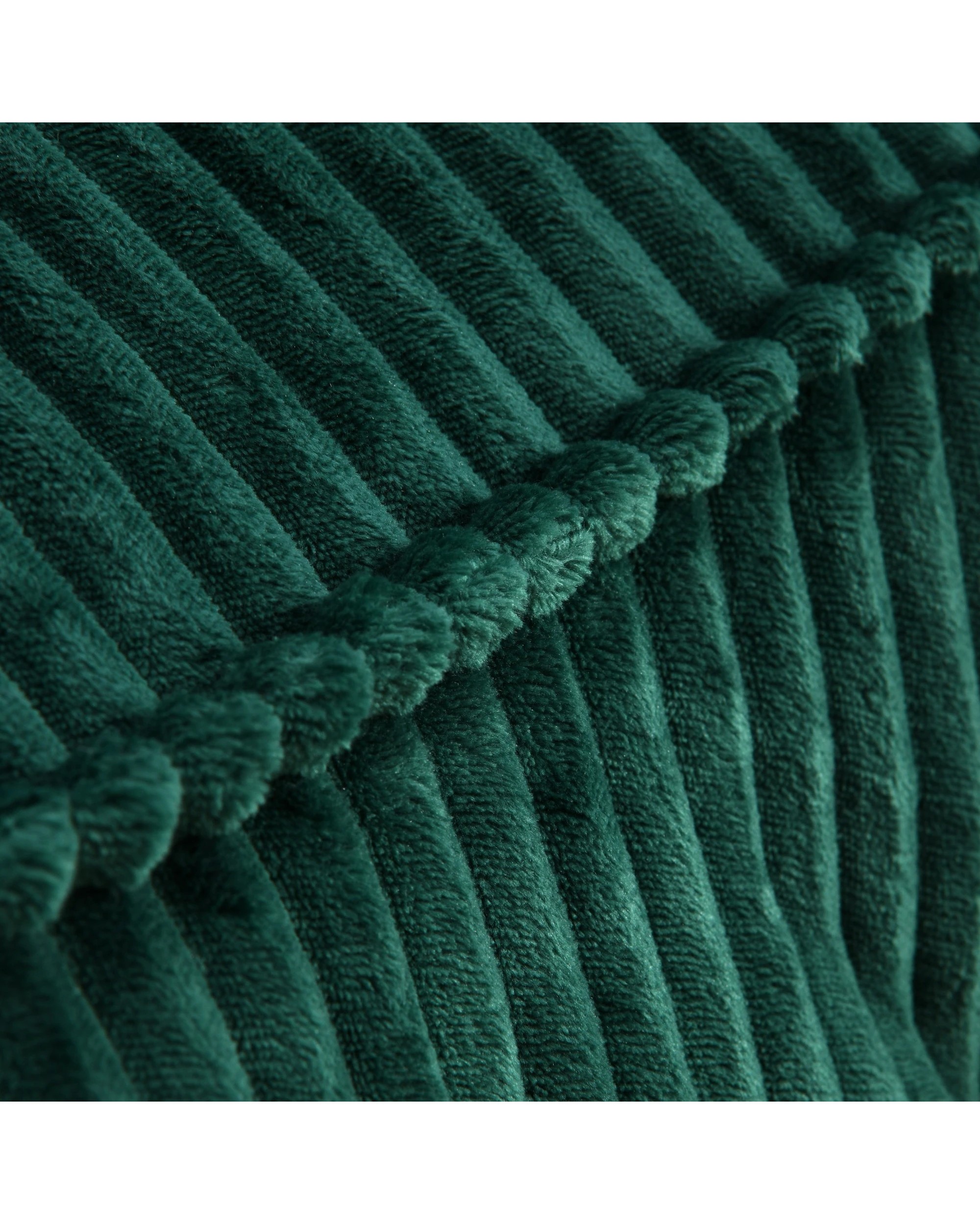6 Cadence & Co. Wilde Ribbed Luxe Fleece Double Sofa Bean Bag Lounge Cover - Emerald, 6 of 9