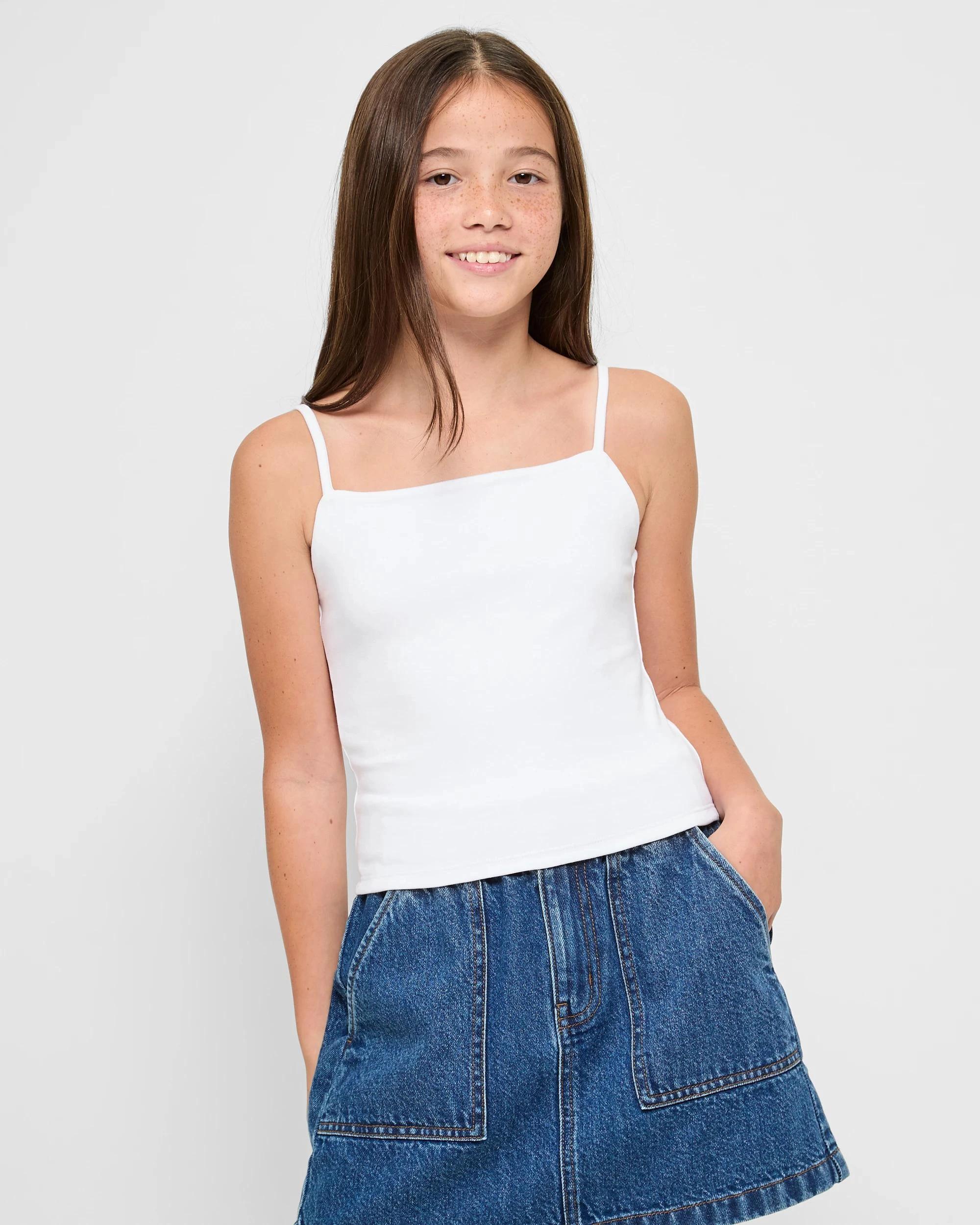 1 Target Australian Cotton Essential 90s Singlet WHITE, 1 of 7