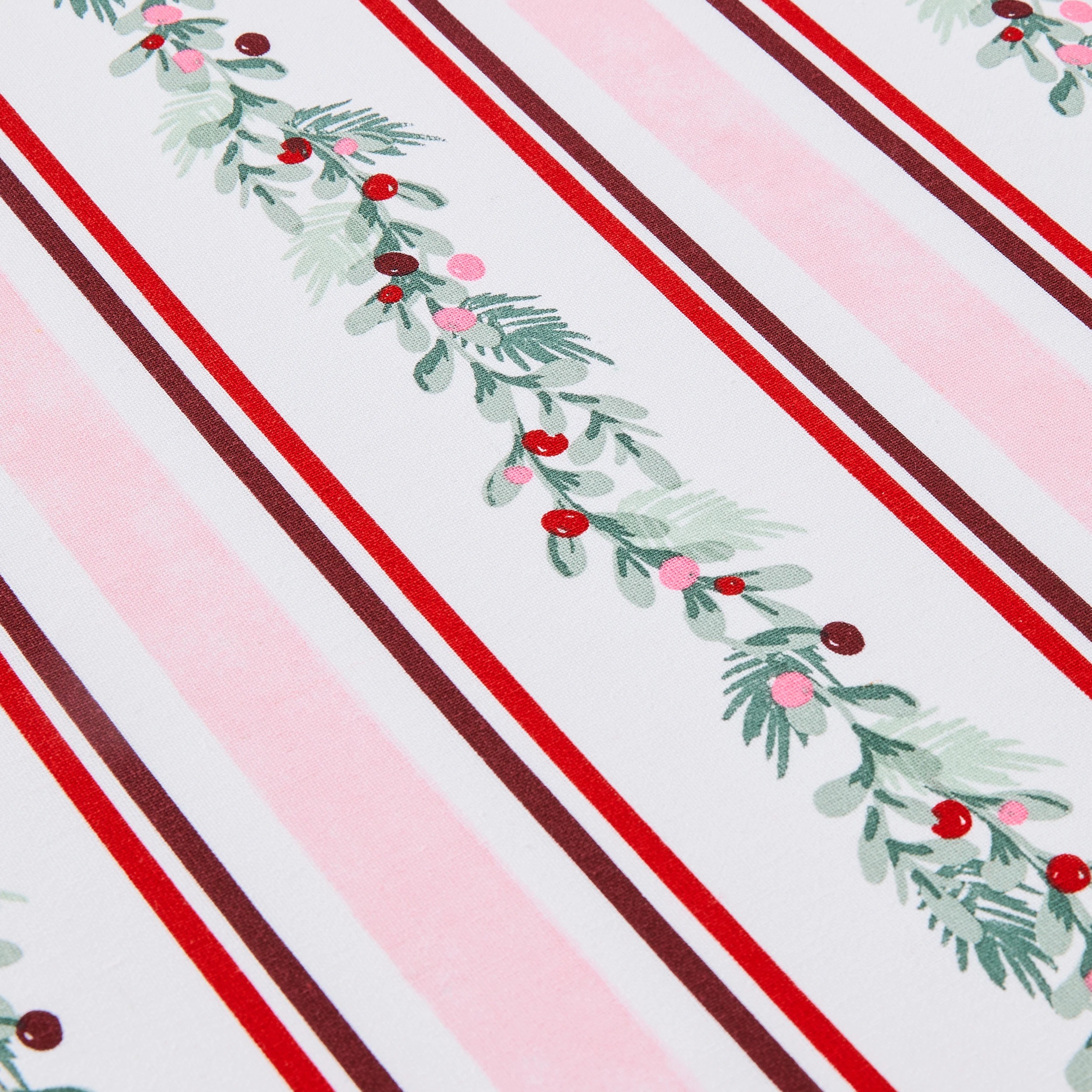 5 Extra Large Holly Stripe Tablecloth, 5 of 7