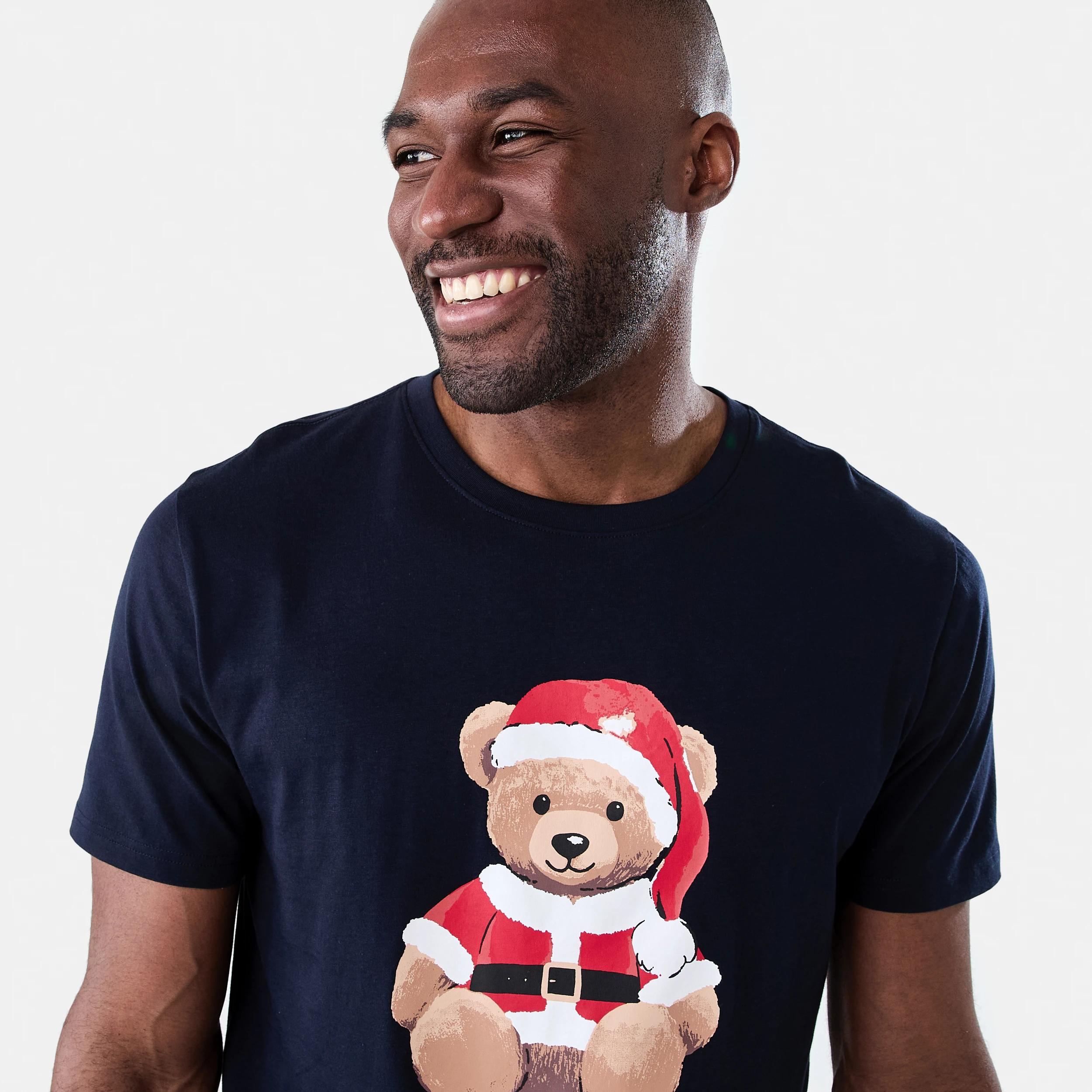 4 Teddy Bear Christmas Knit Shorts Family Matching Pyjama Set XMAS BEAR SKY CAPTAIN, 4 of 7