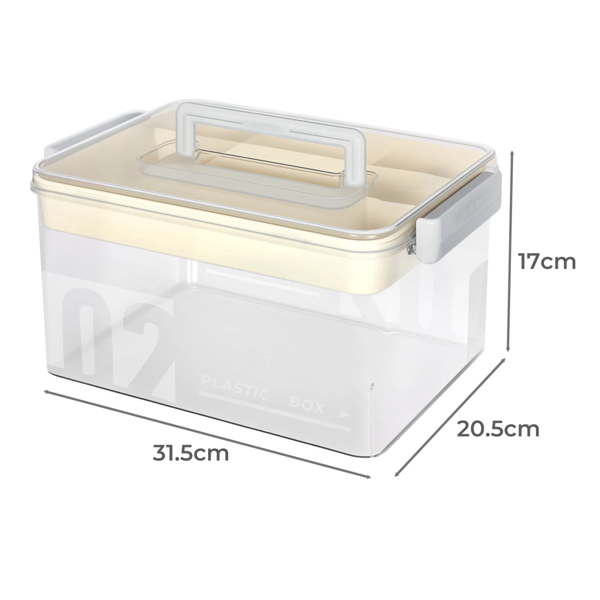 3 Levede Medicine Storage Box With Handles - Clear, 3 of 9