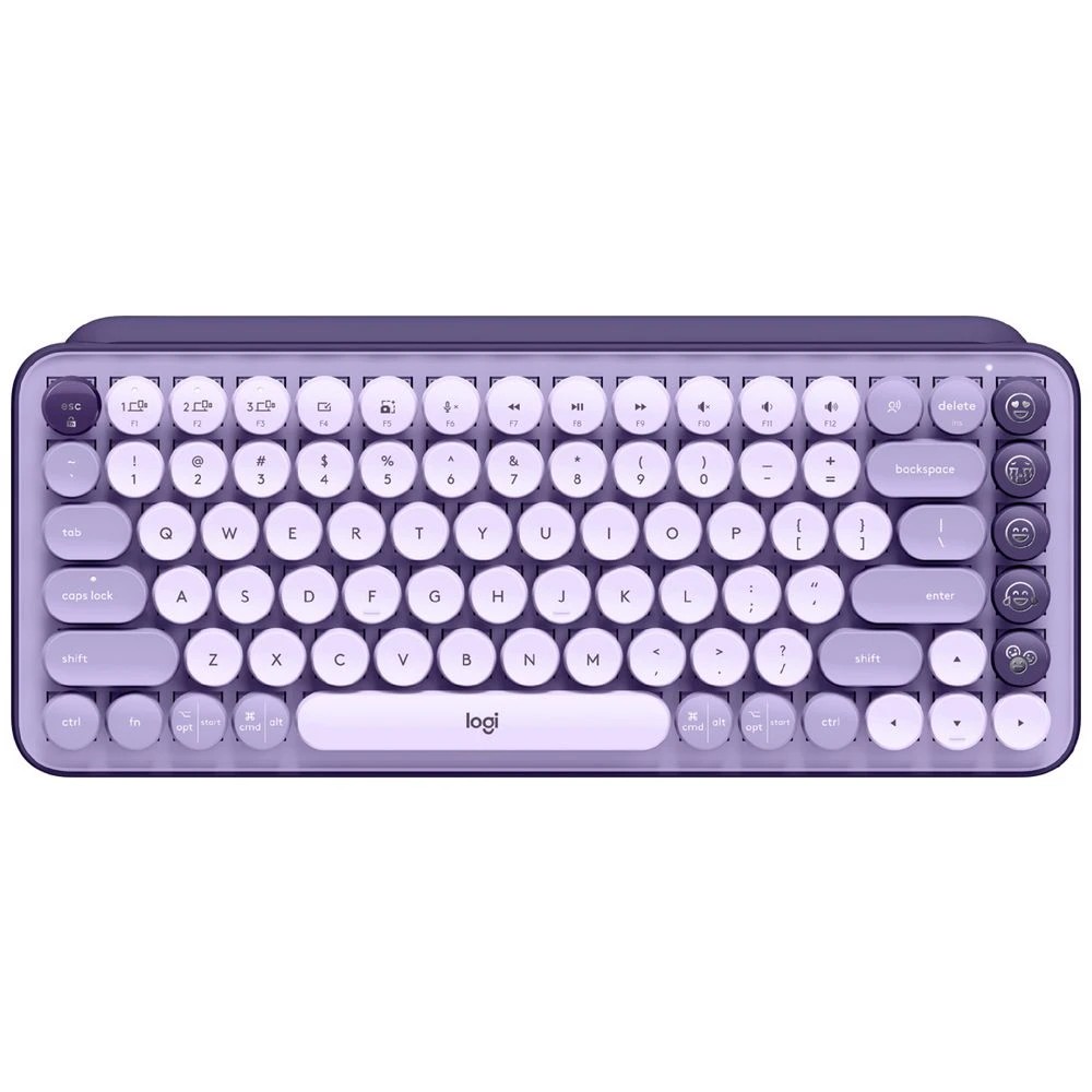 1 Logitech POP Keys Wireless Keyboard Lavender, 1 of 7