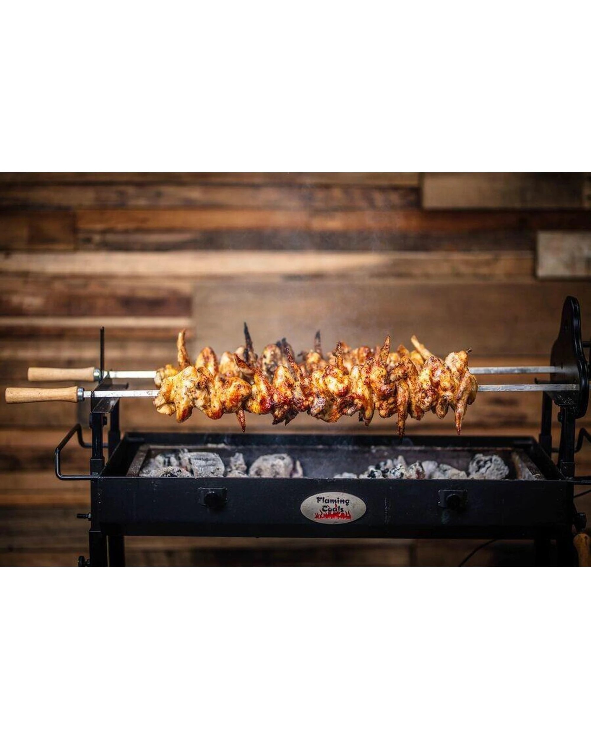 9 Flaming Coals 3 x Cyprus Spit Roast Skewer - 10mm x 950mm, 9 of 10