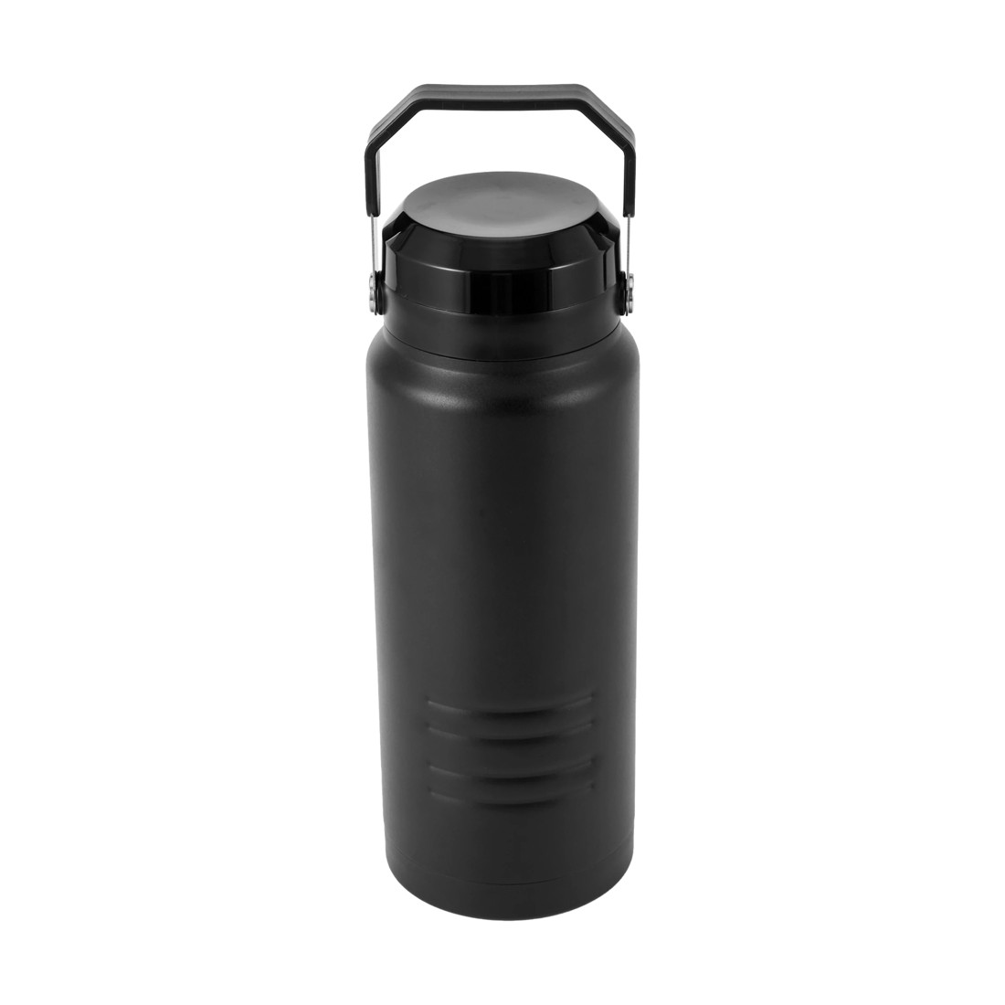 3 2L Black Stainless Steel Top Handle Drink Bottle, 3 of 6