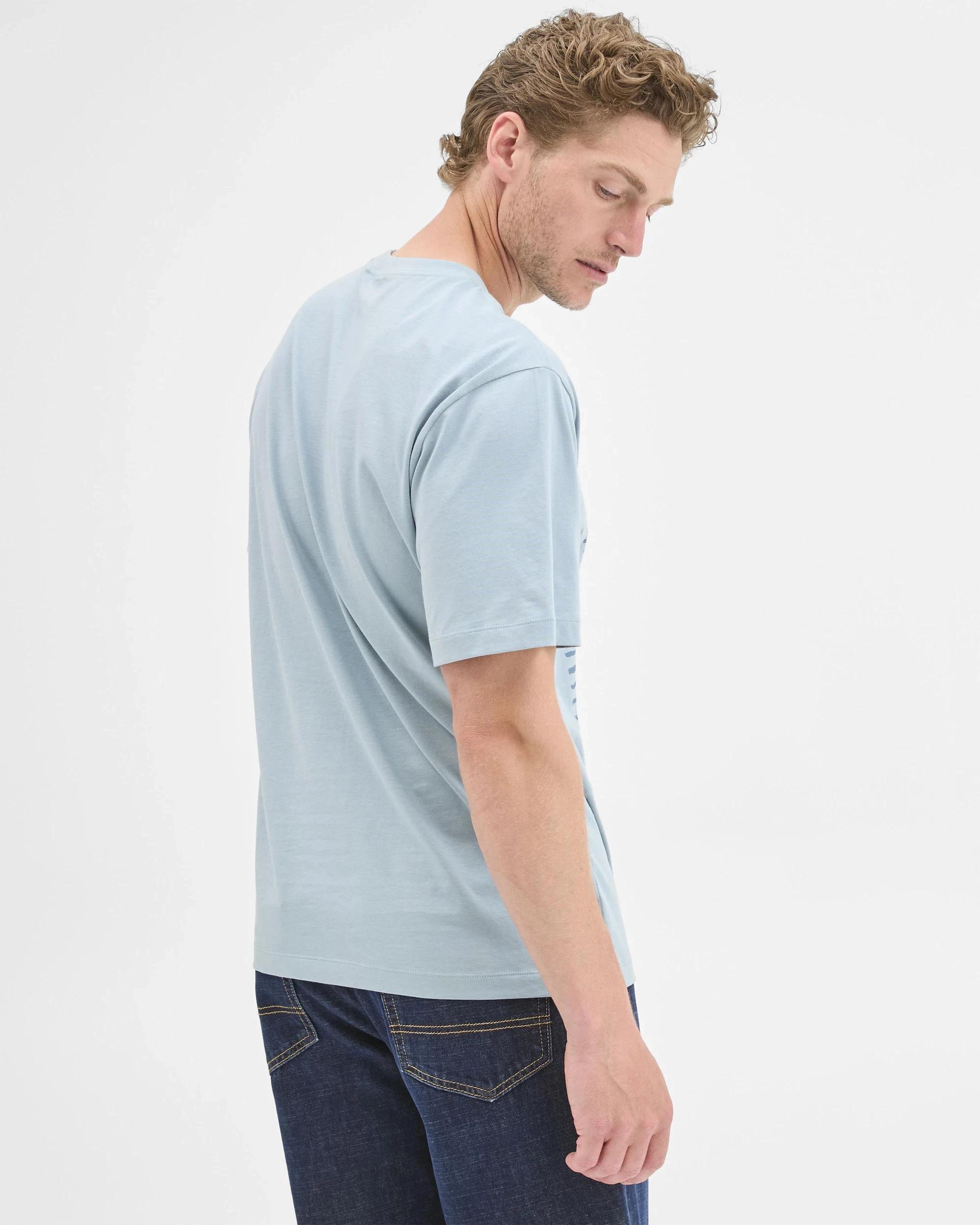 5 Target Australian Cotton Frequency Print T-Shirt DUSTRY TEAL, 5 of 5