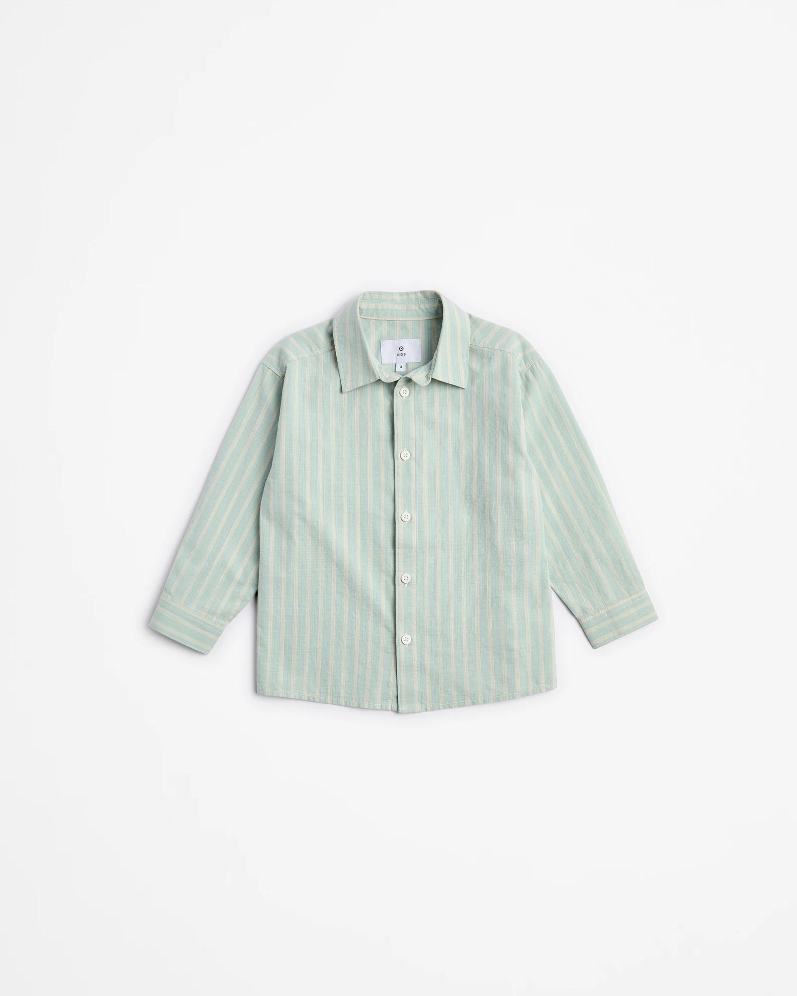 4 Target Australian Cotton Textured Shirt BLUE / STRIPE, 4 of 5