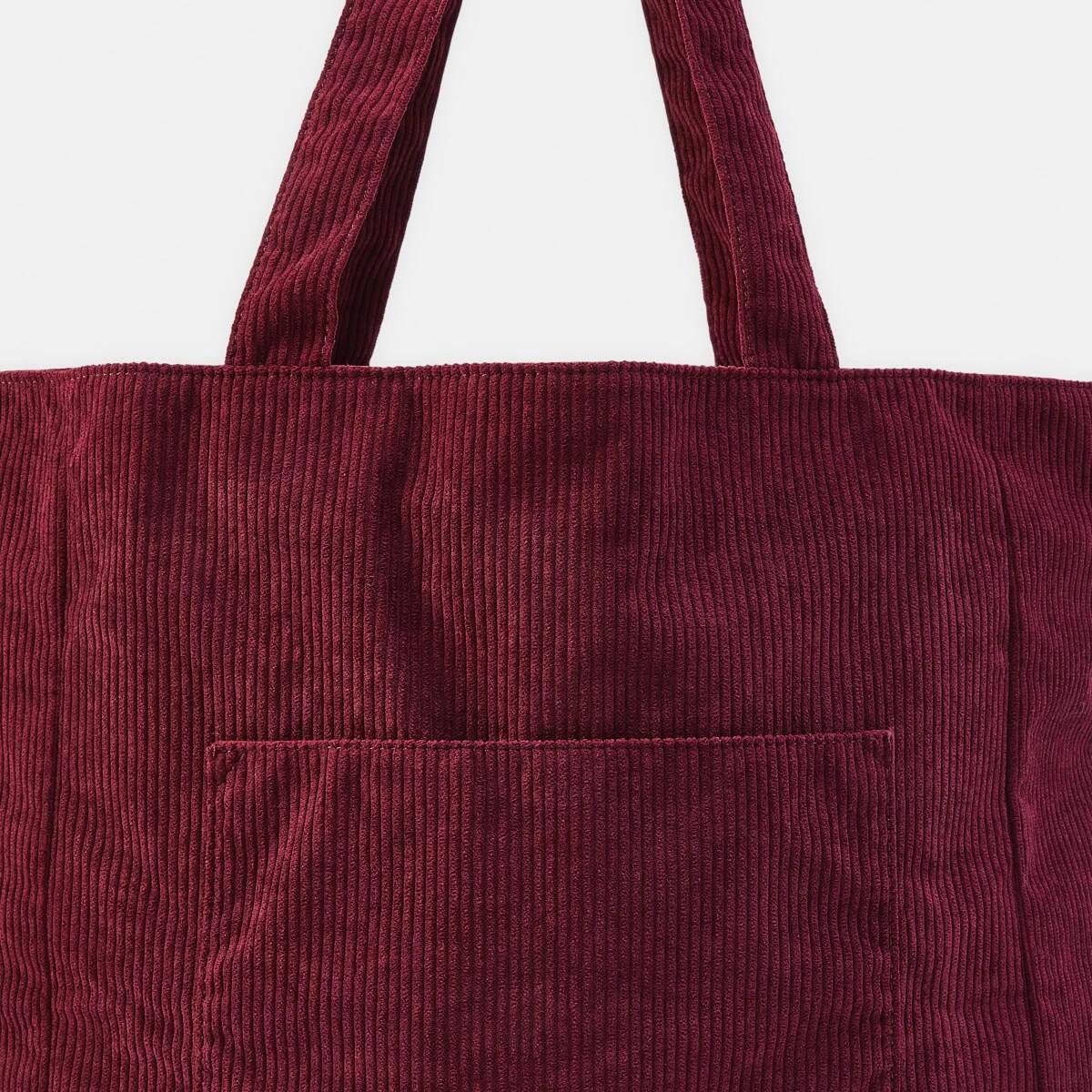 3 Corduroy Tote Bag Mulberry, 3 of 5