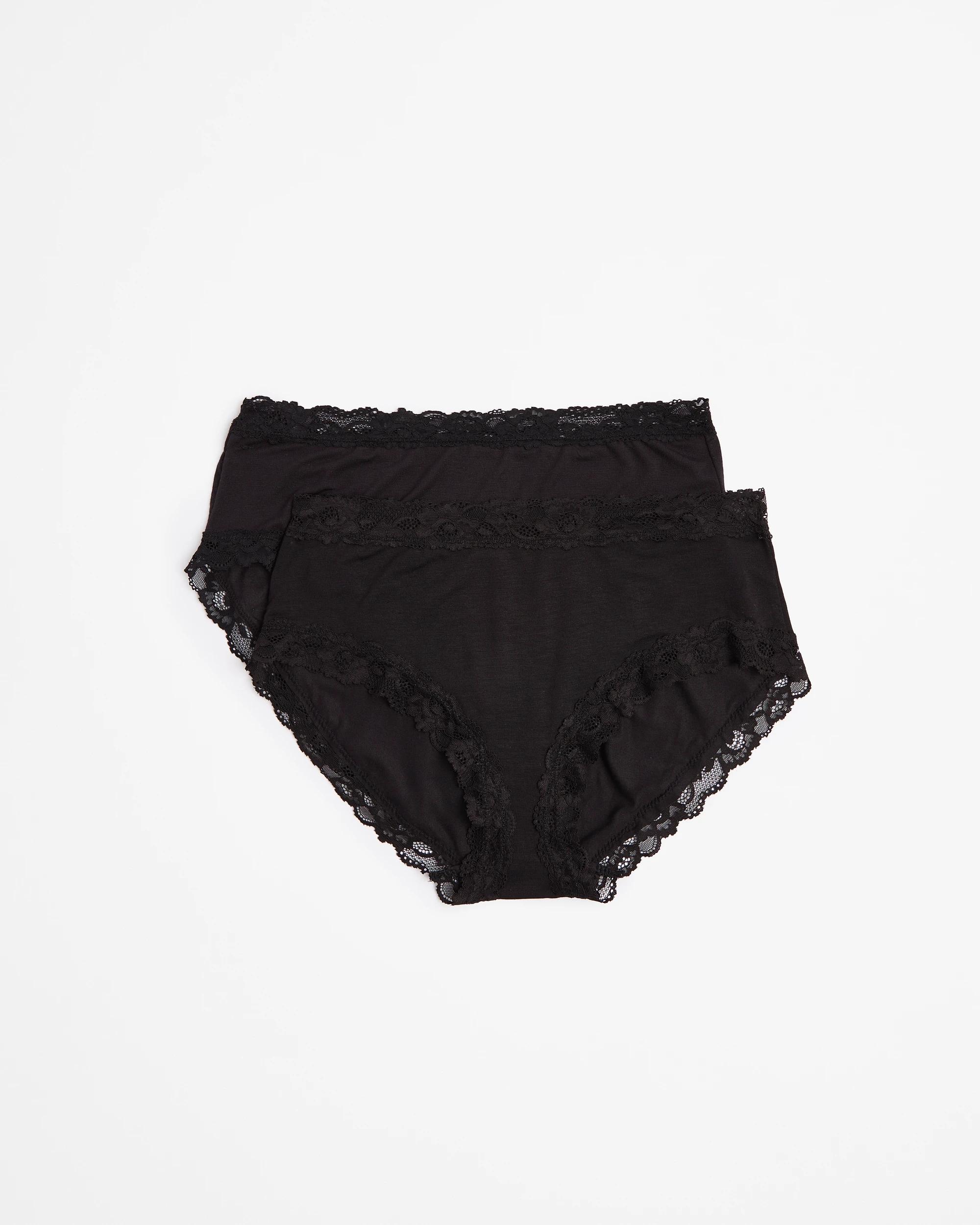 8 Target Woman 2 Pack Lace Midi Briefs BLACK, 8 of 8
