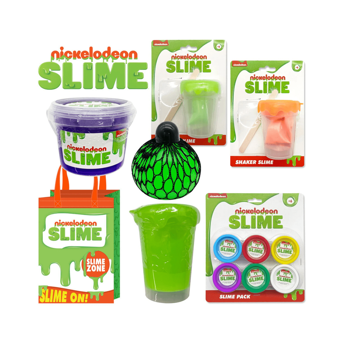 3 Nickelodeon Slime Party Toy Showbag With Variety Slime Set And Tote Bag
 - Multi, 3 of 3