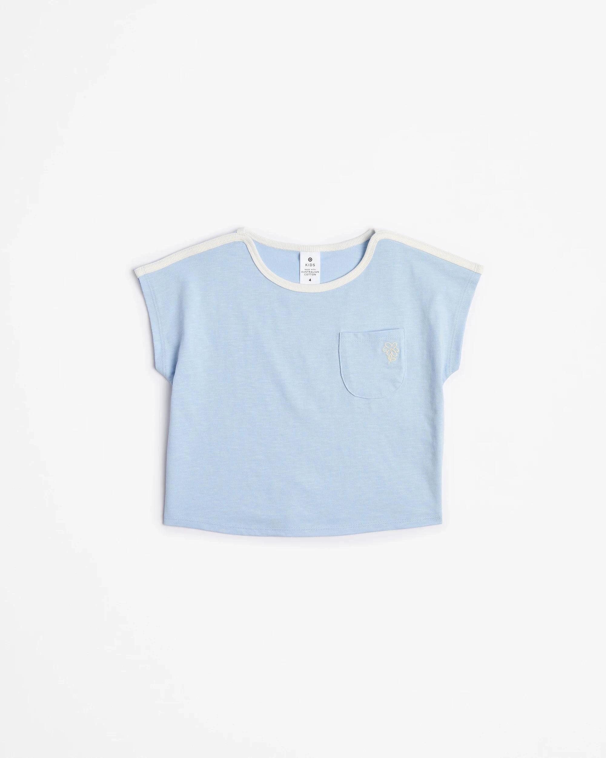 6 Target Australian Cotton Drop Shoulder T-shirt BLUE, 6 of 7