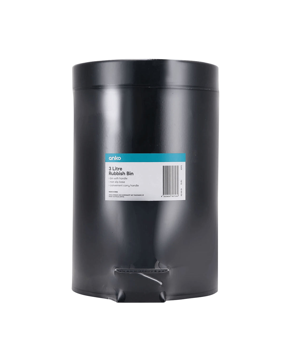 4 3L Rubbish Bin - Black, 4 of 4