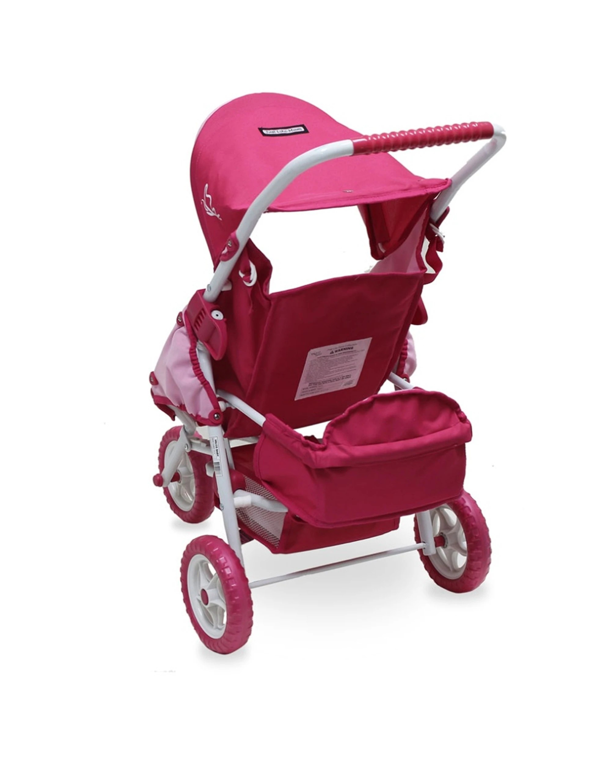 2 JustLikeMum Mini Marathon Butterfly Kids Doll Stroller Pram Toddler Seat - Pink, 2 of 7