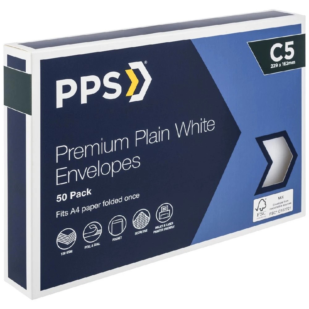 1 PPS C5 Premium Envelopes 50 Pack, 1 of 4