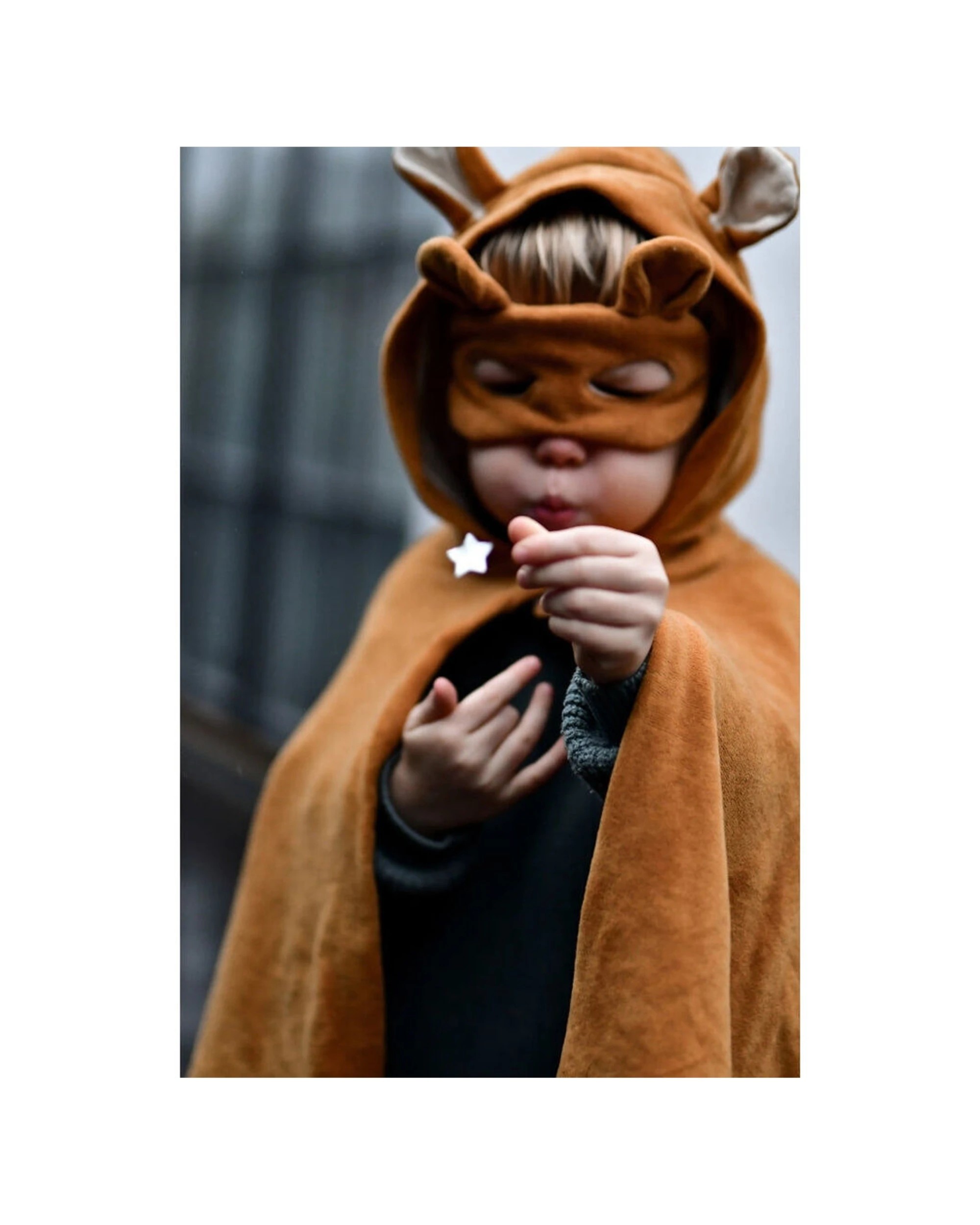 4 Fabelab Dress Up Animal Mask Kids Toddler Role Play Costume Bear - Orange, 4 of 4