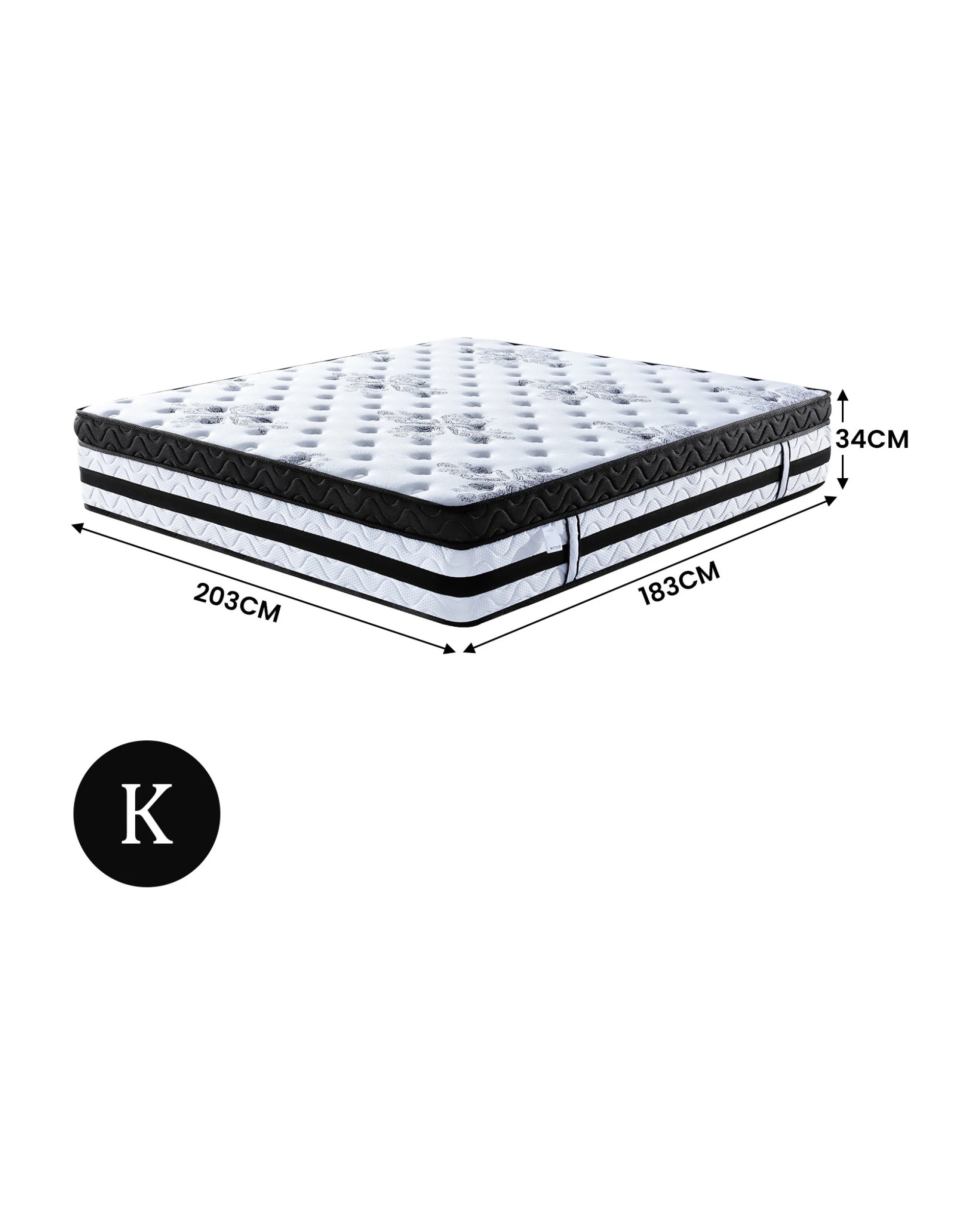 10 Laura Hill King Mattress With Euro Top - 34cm, 10 of 10