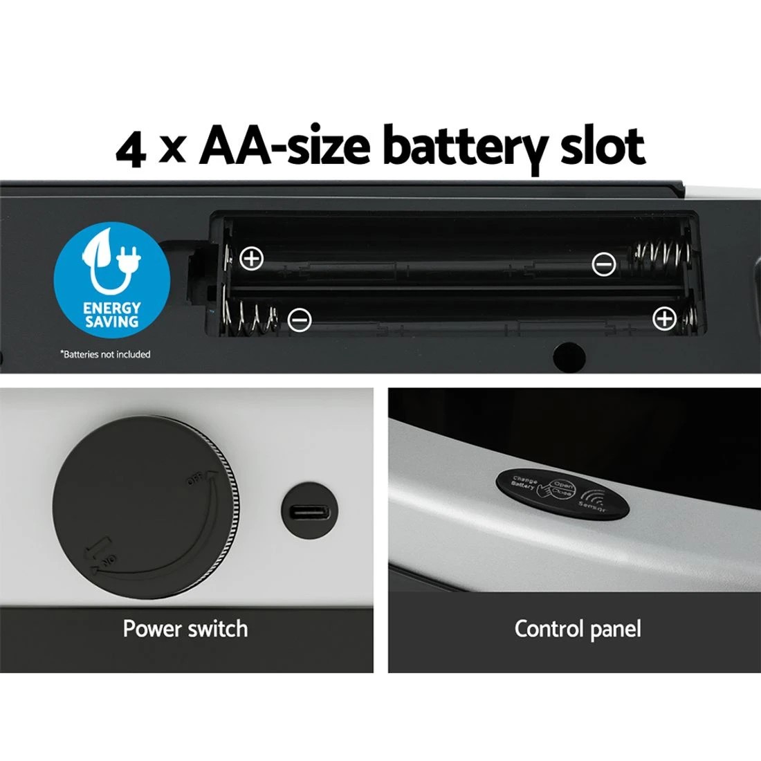 7 Devanti 60L Sensor Bin Motion Rubbish Automatic - Silver, 7 of 7