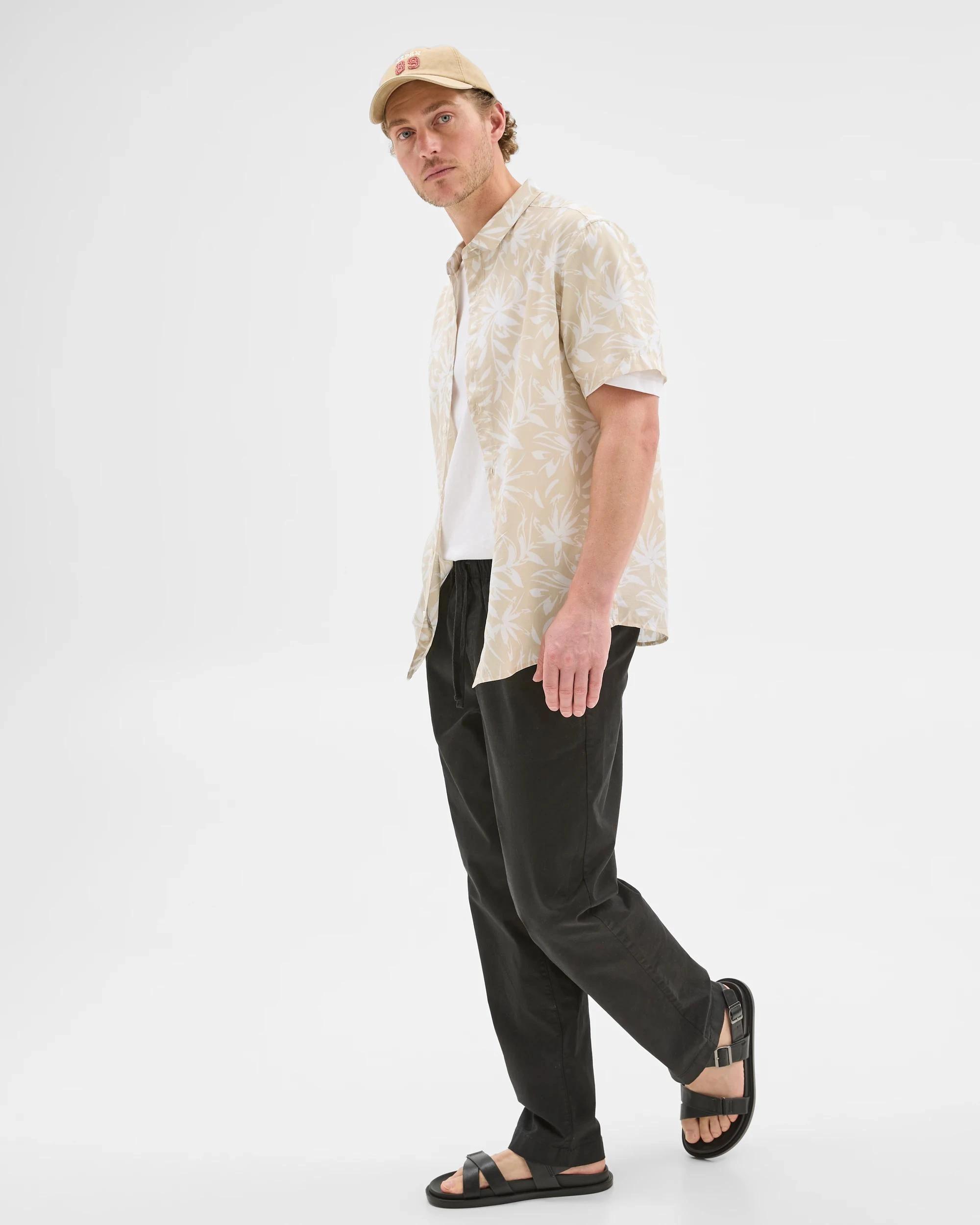 6 Target Australian Cotton Blend Floral Print Shirt STONE, 6 of 6