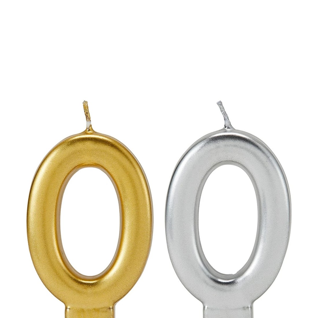 5 Metallic Candle Number 0 - Assorted, 5 of 6
