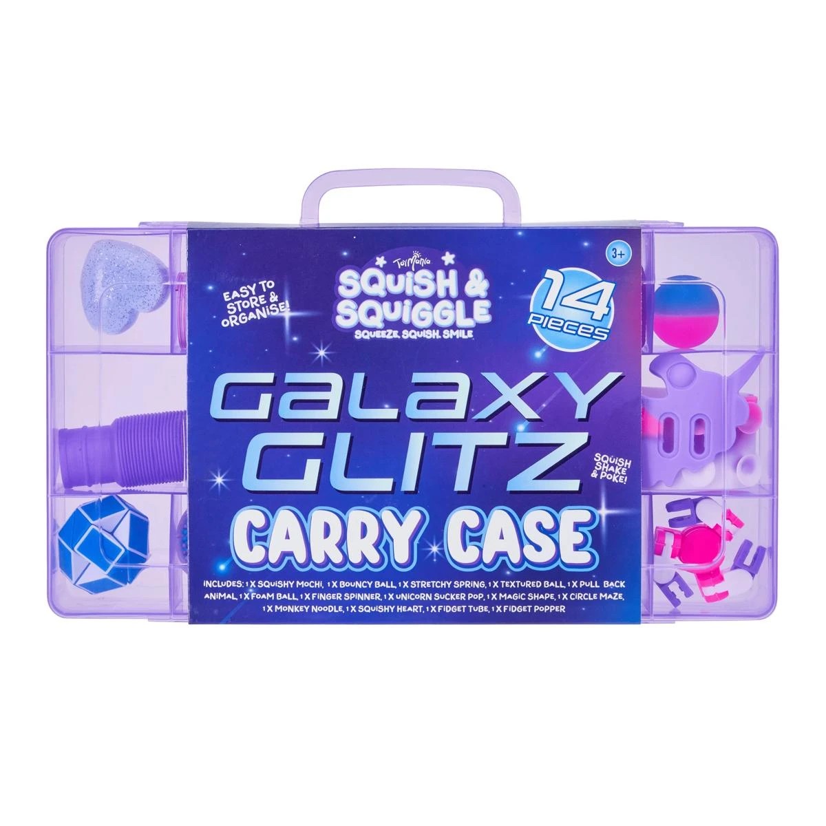 3 14 Piece ToyMania Squish and Squiggle Fidget Carry Case - Assorted, 3 of 5