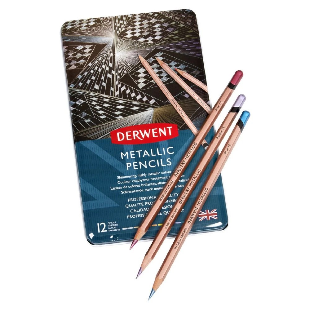 2 Derwent Metallic Pencils 12 Pack, 2 of 3