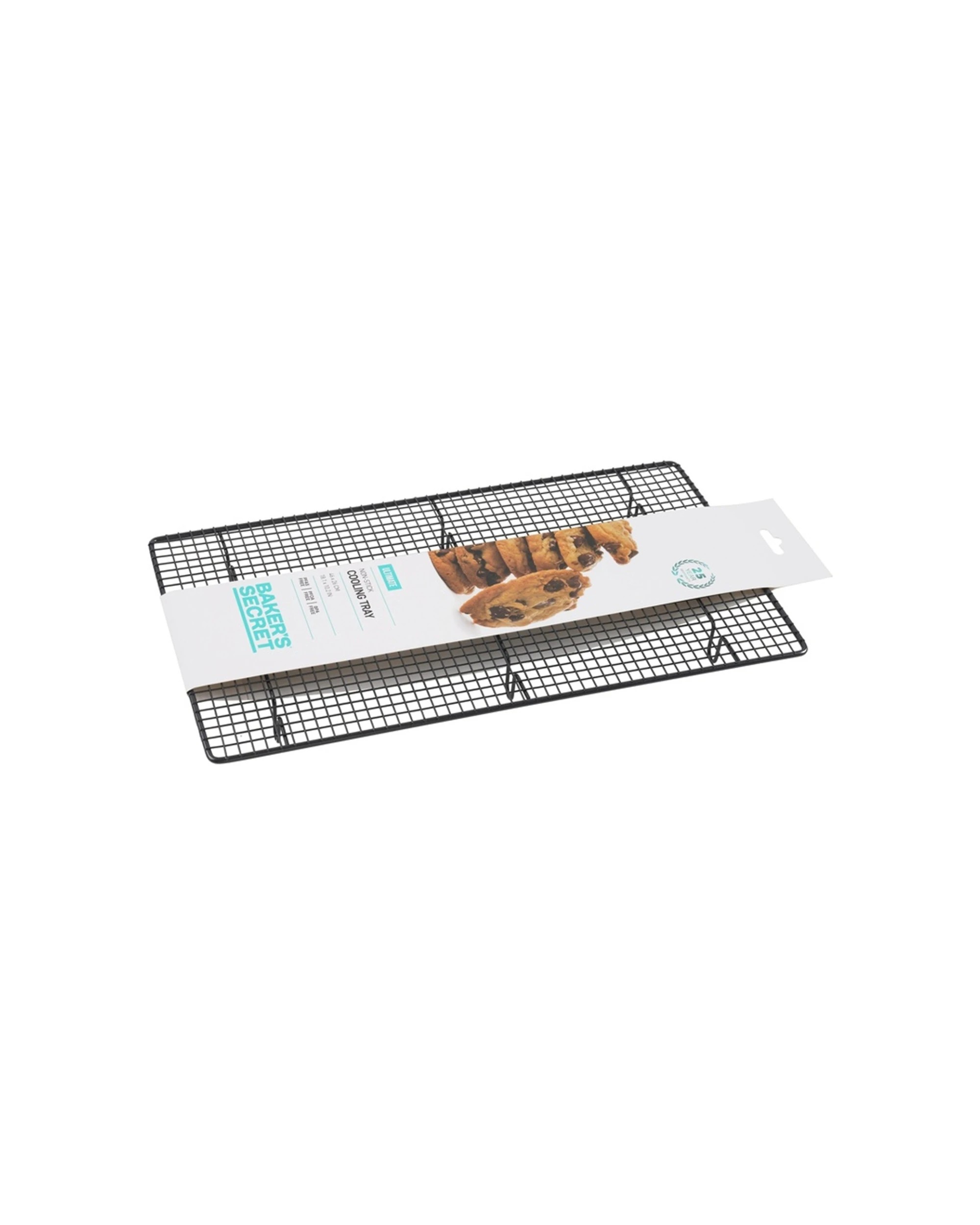 3 Bakers Secret Ultimate Non-Stick Cooling Tray Durable Wire Grid 46x26cm - Black, 3 of 4